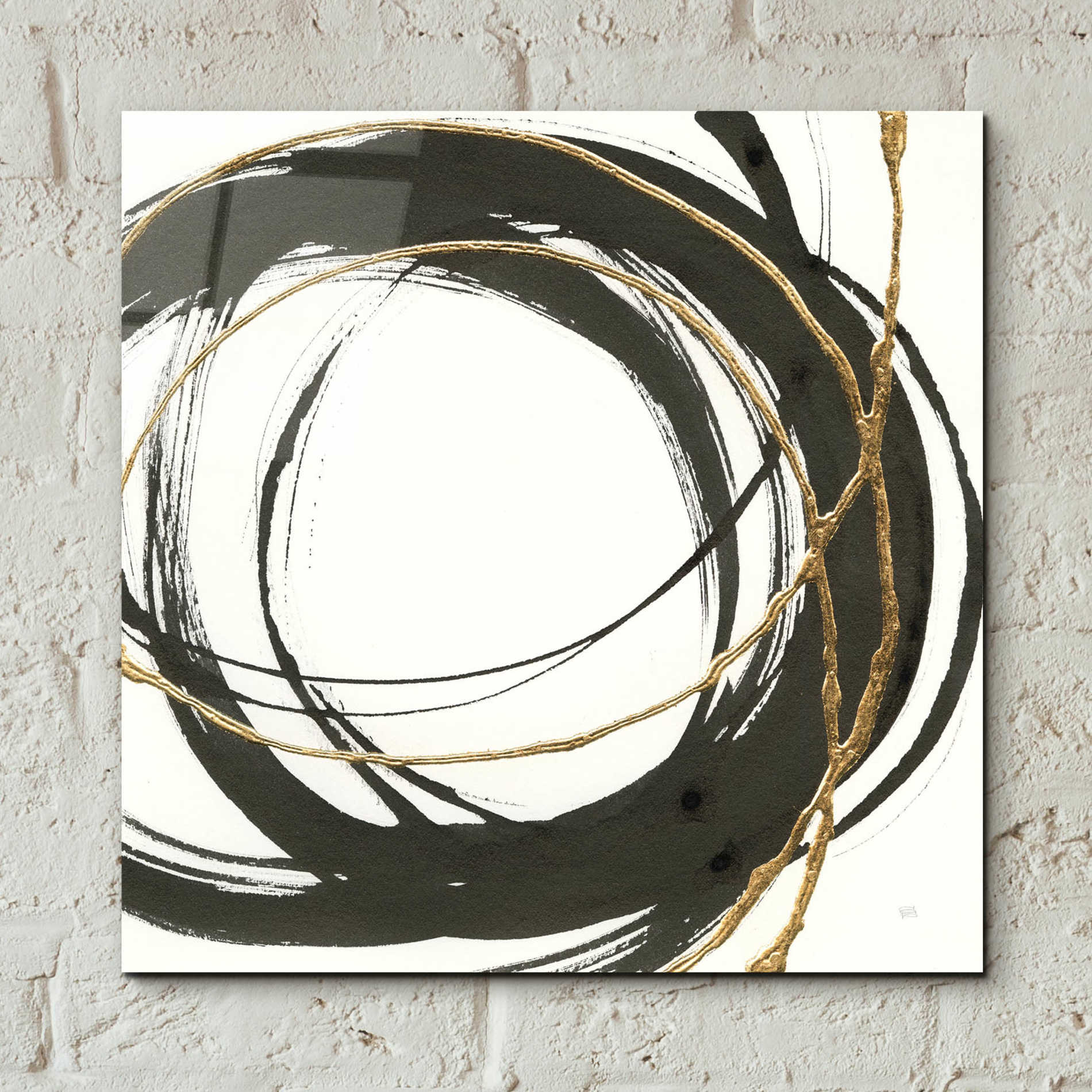 Epic Art  'Gilded Enso II' by Chris Paschke,12x12