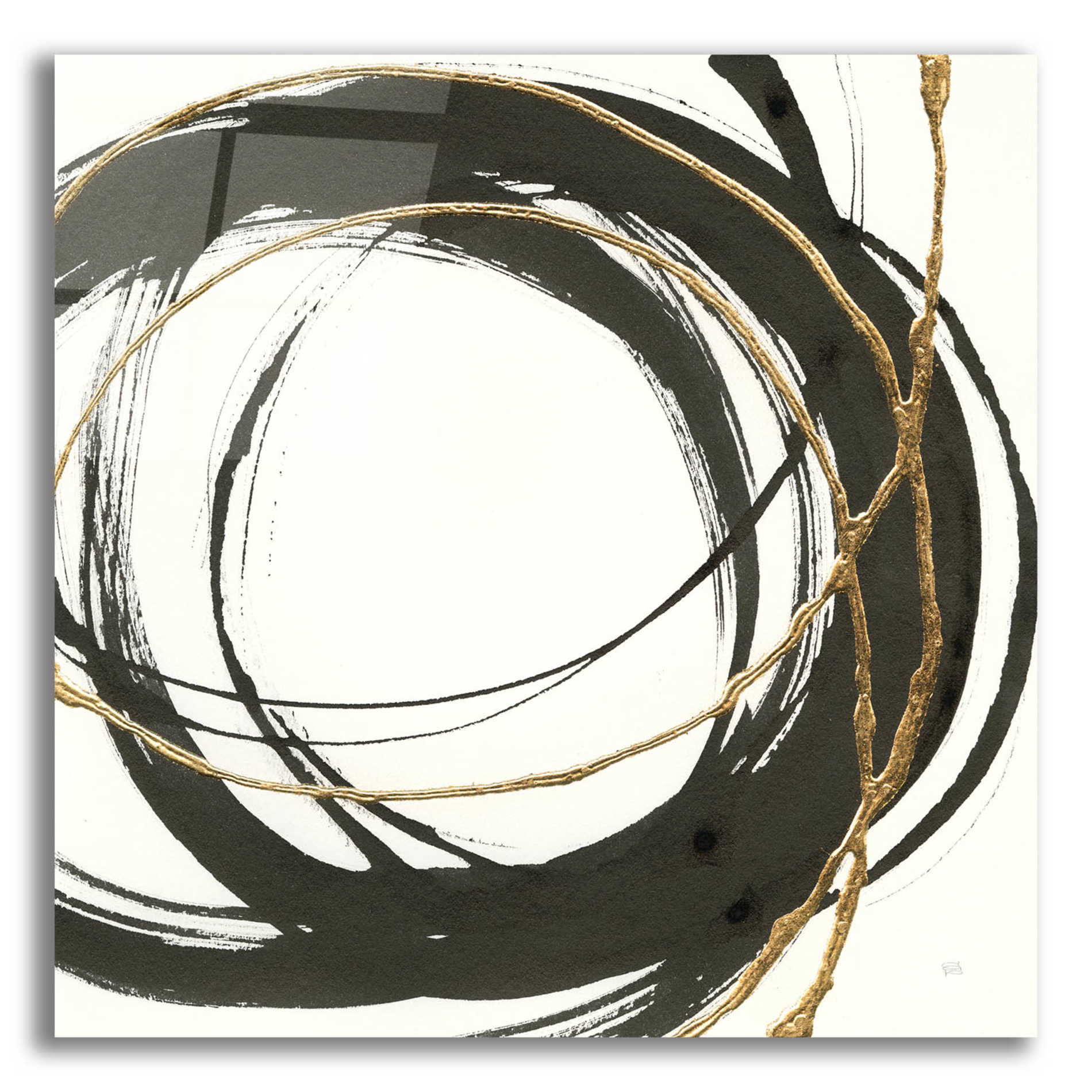 Epic Art  'Gilded Enso II' by Chris Paschke,12x12