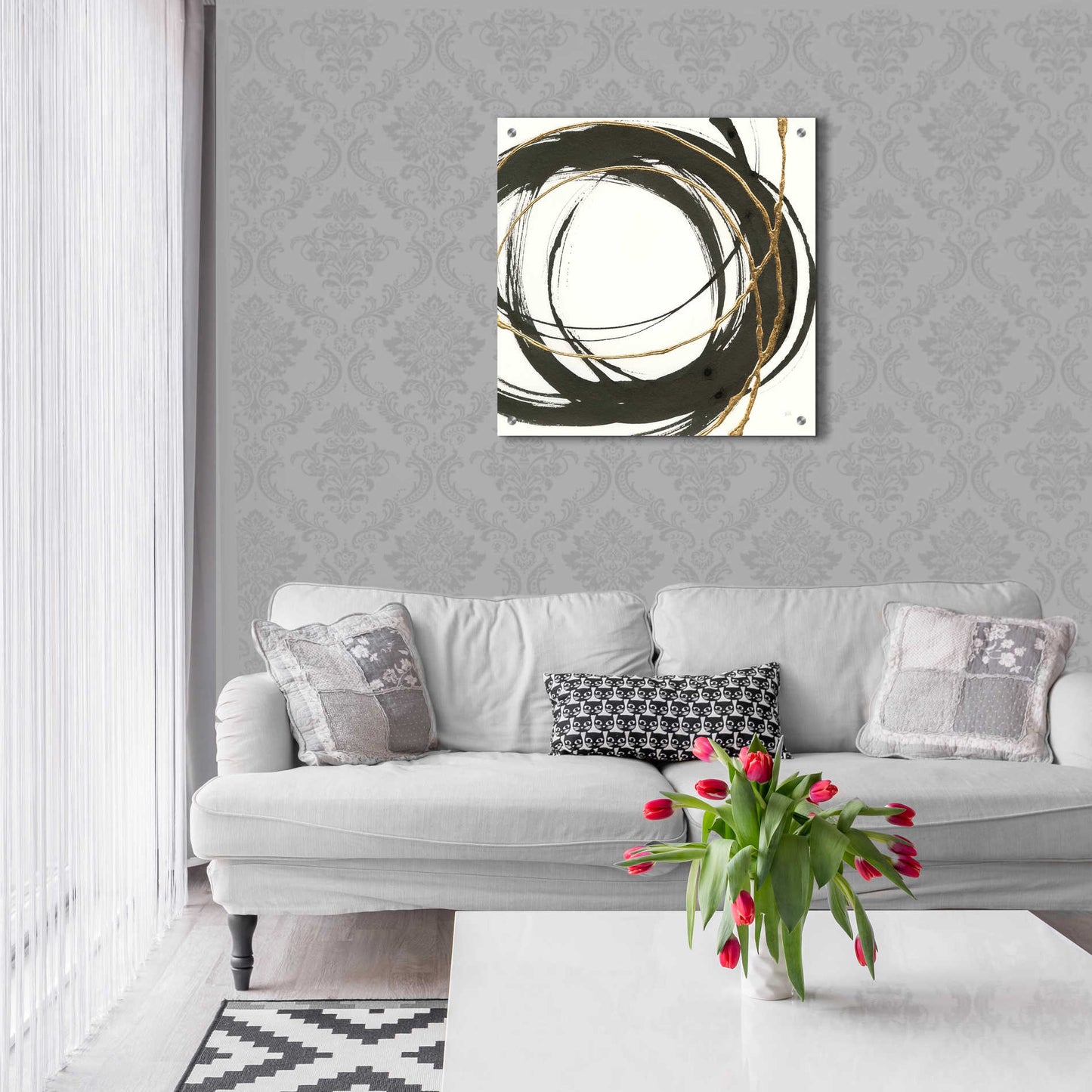 Epic Art  'Gilded Enso II' by Chris Paschke,24x24