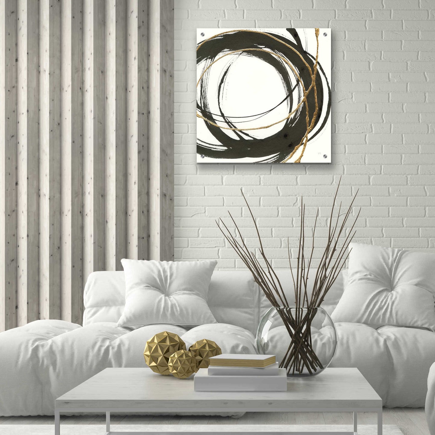 Epic Art  'Gilded Enso II' by Chris Paschke,24x24