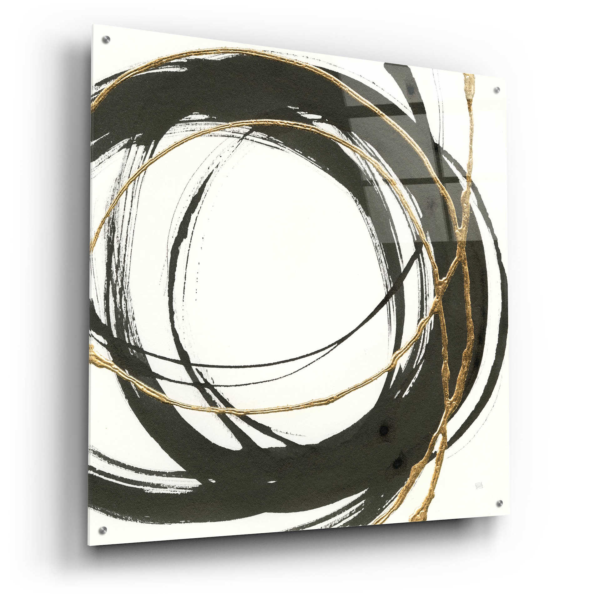 Epic Art  'Gilded Enso II' by Chris Paschke,36x36