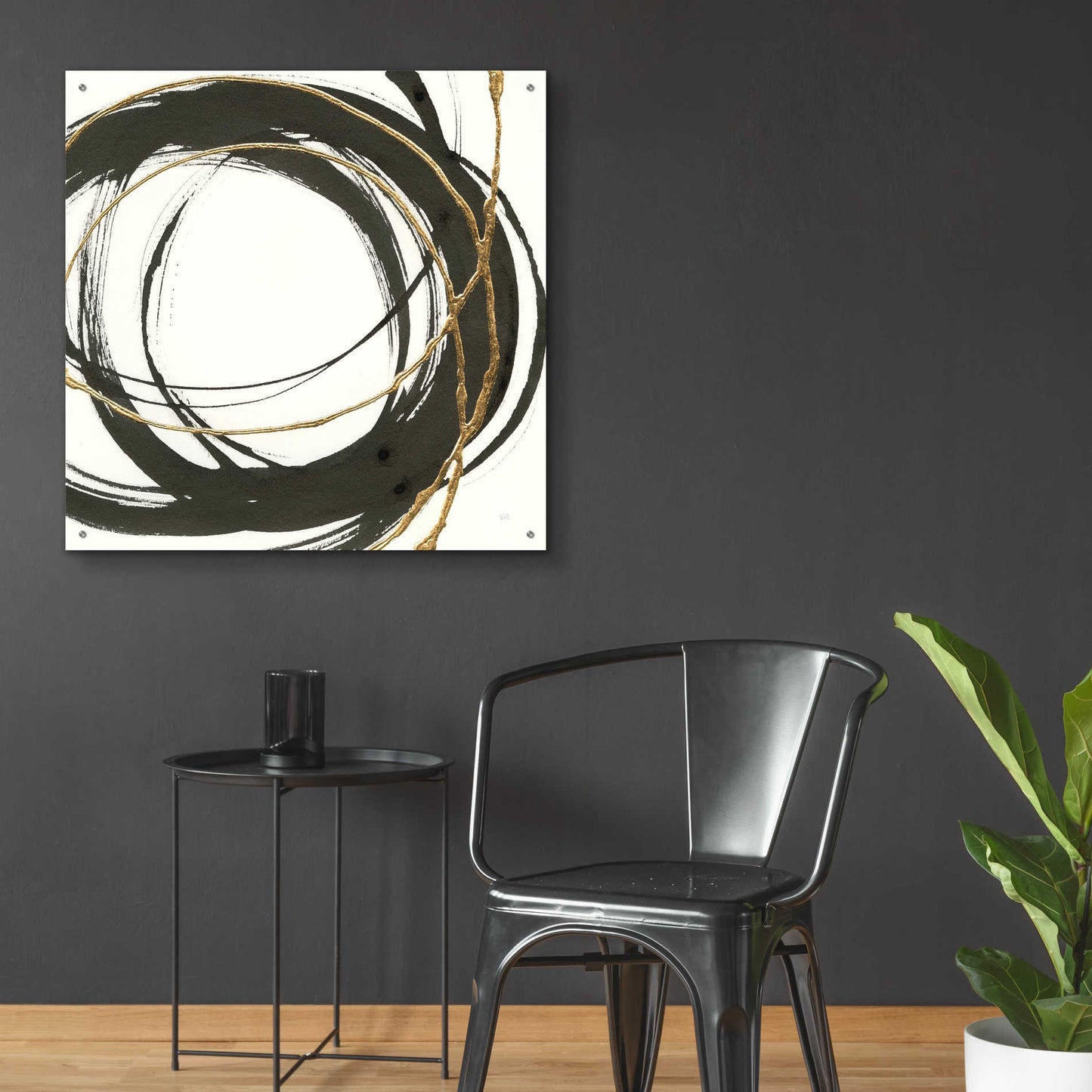 Epic Art  'Gilded Enso II' by Chris Paschke,36x36