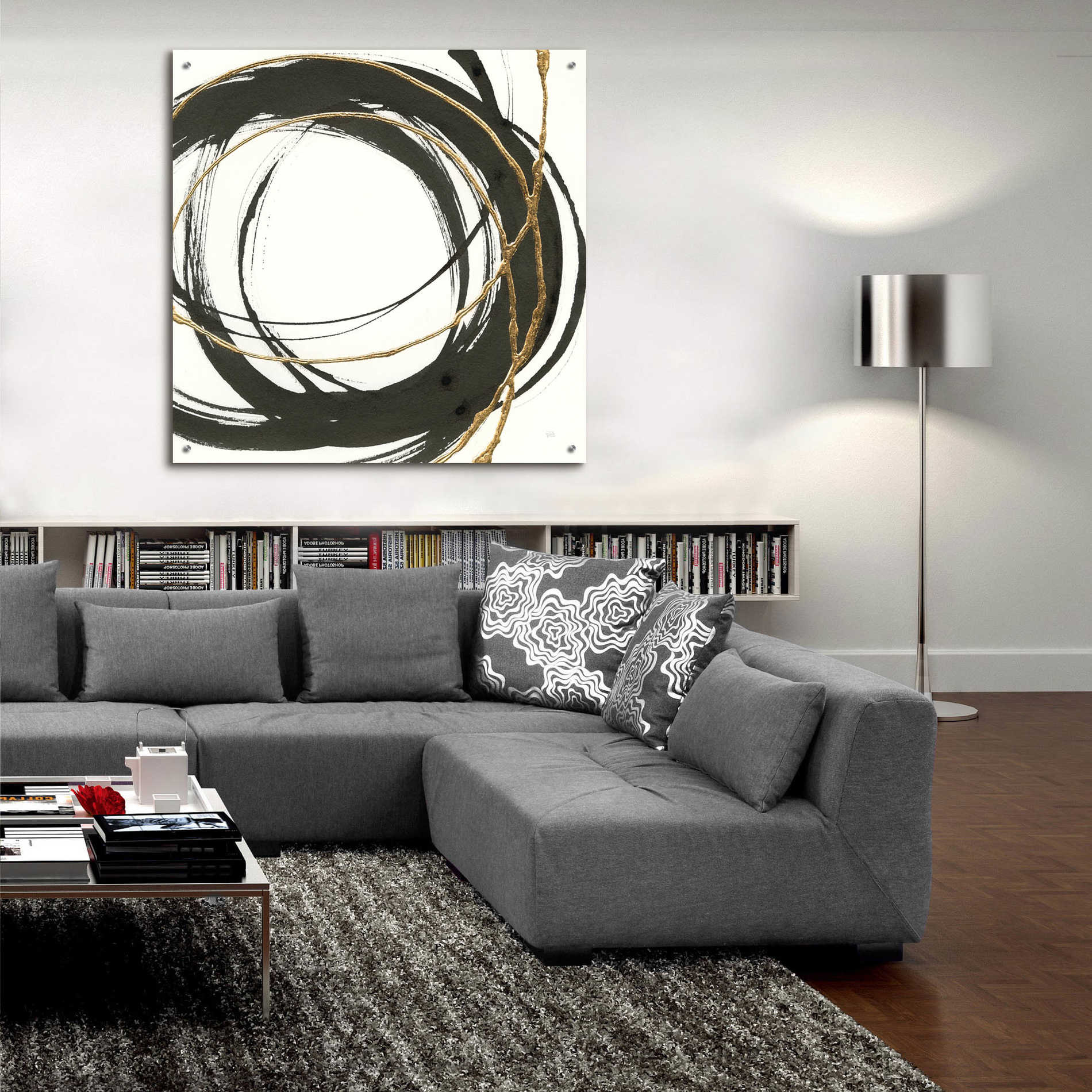 Epic Art  'Gilded Enso II' by Chris Paschke,36x36