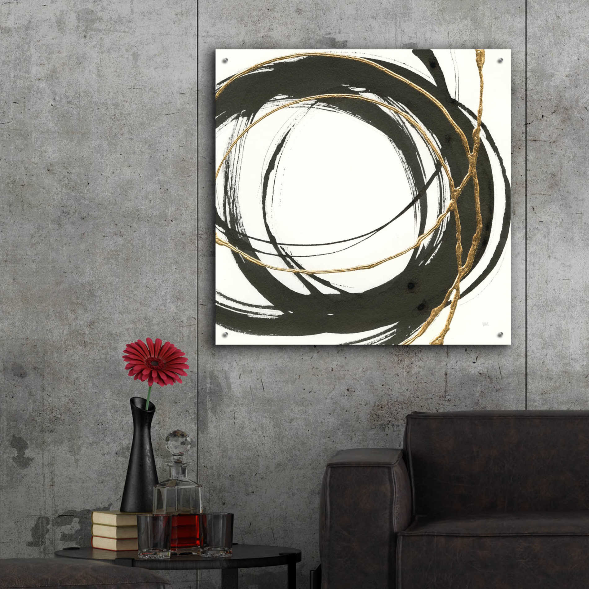 Epic Art  'Gilded Enso II' by Chris Paschke,36x36