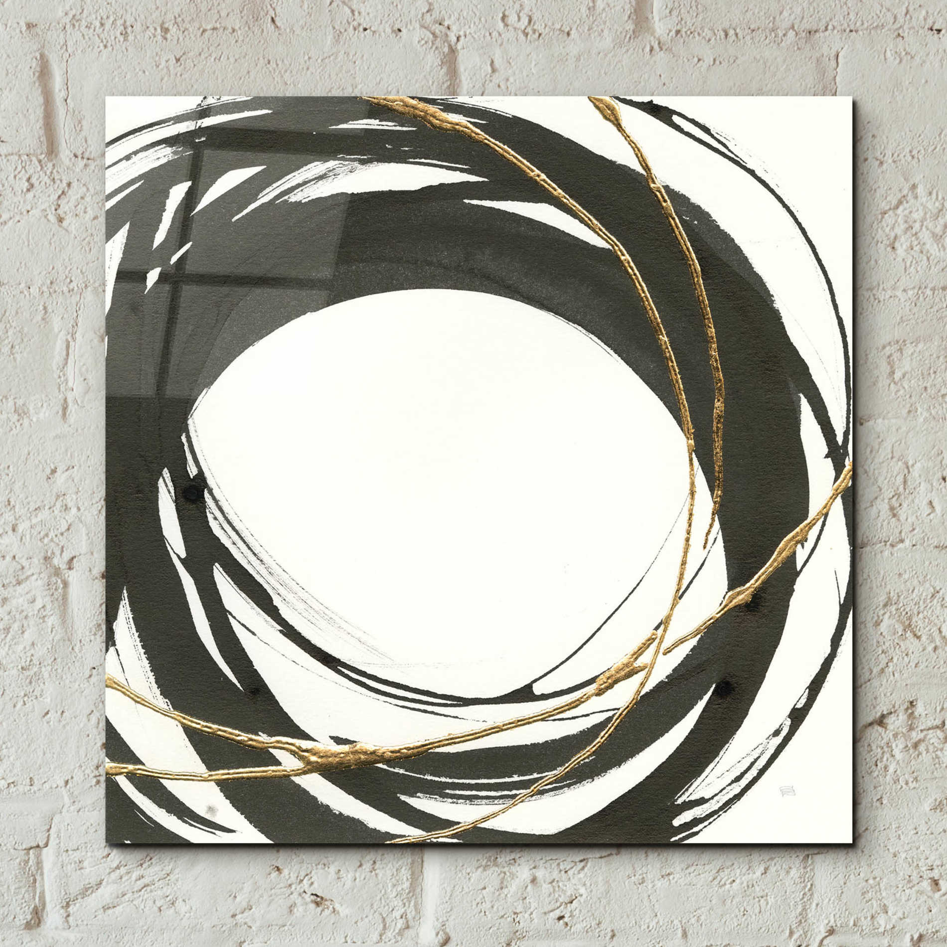 Epic Art  'Gilded Enso III' by Chris Paschke,12x12