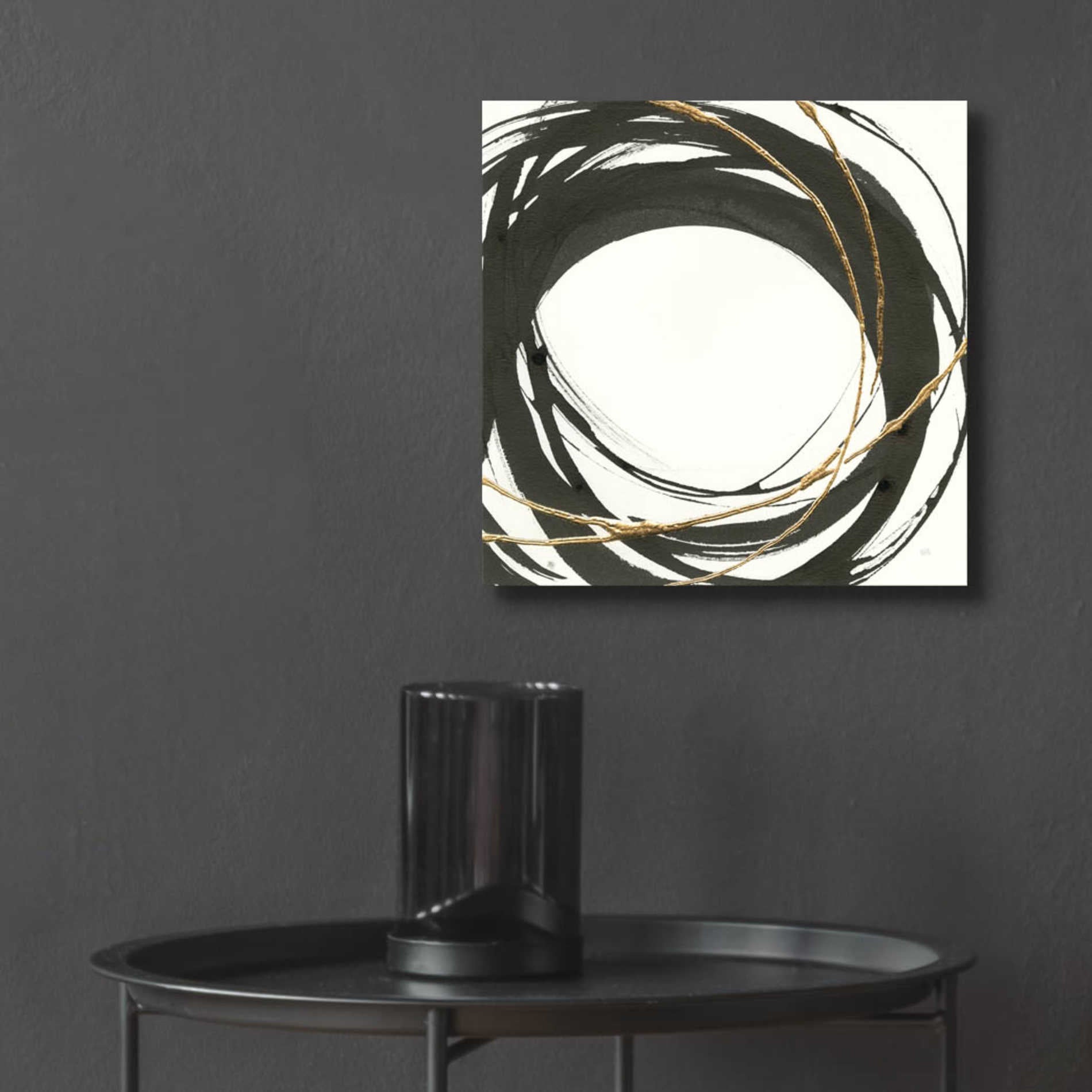 Epic Art  'Gilded Enso III' by Chris Paschke,12x12