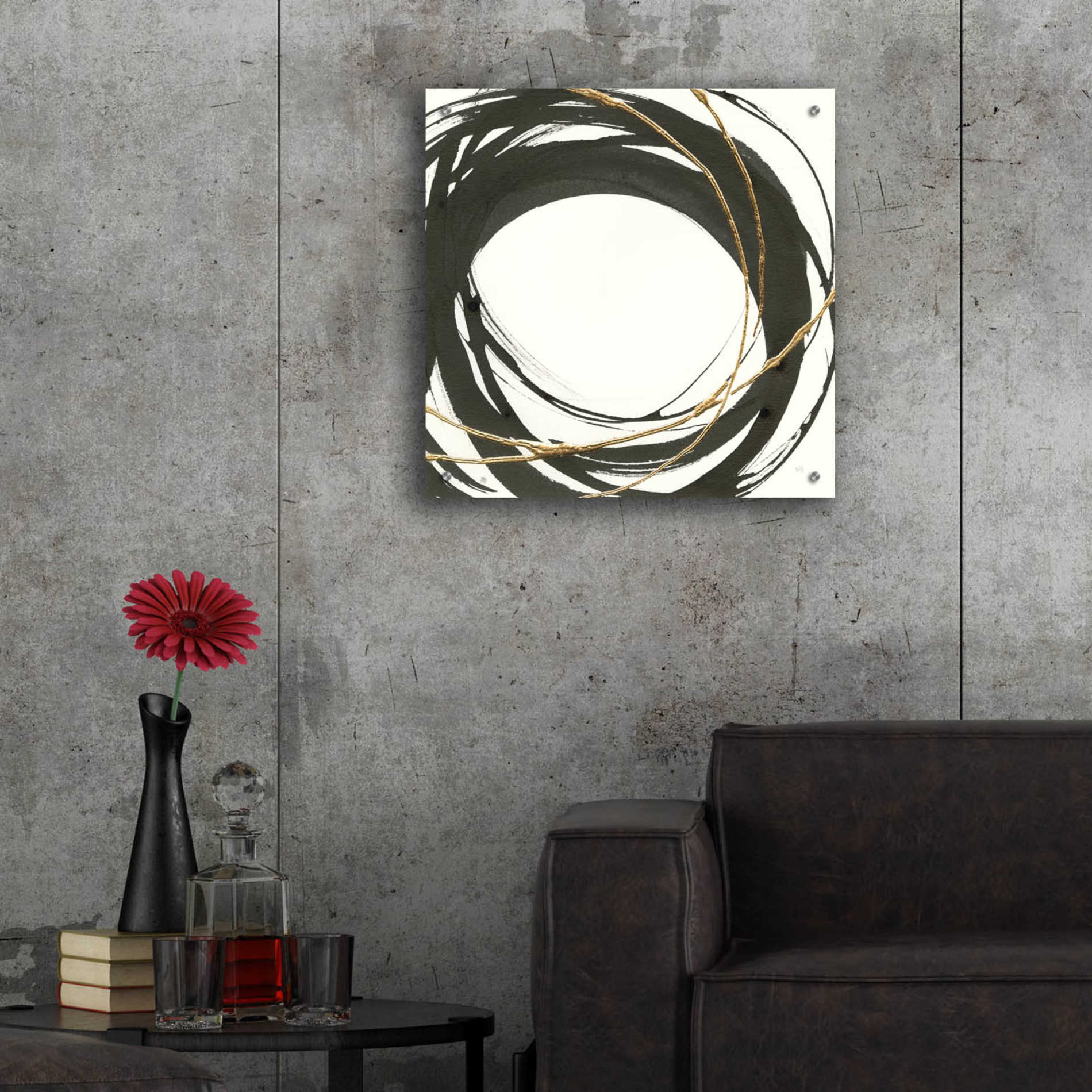 Epic Art  'Gilded Enso III' by Chris Paschke,24x24