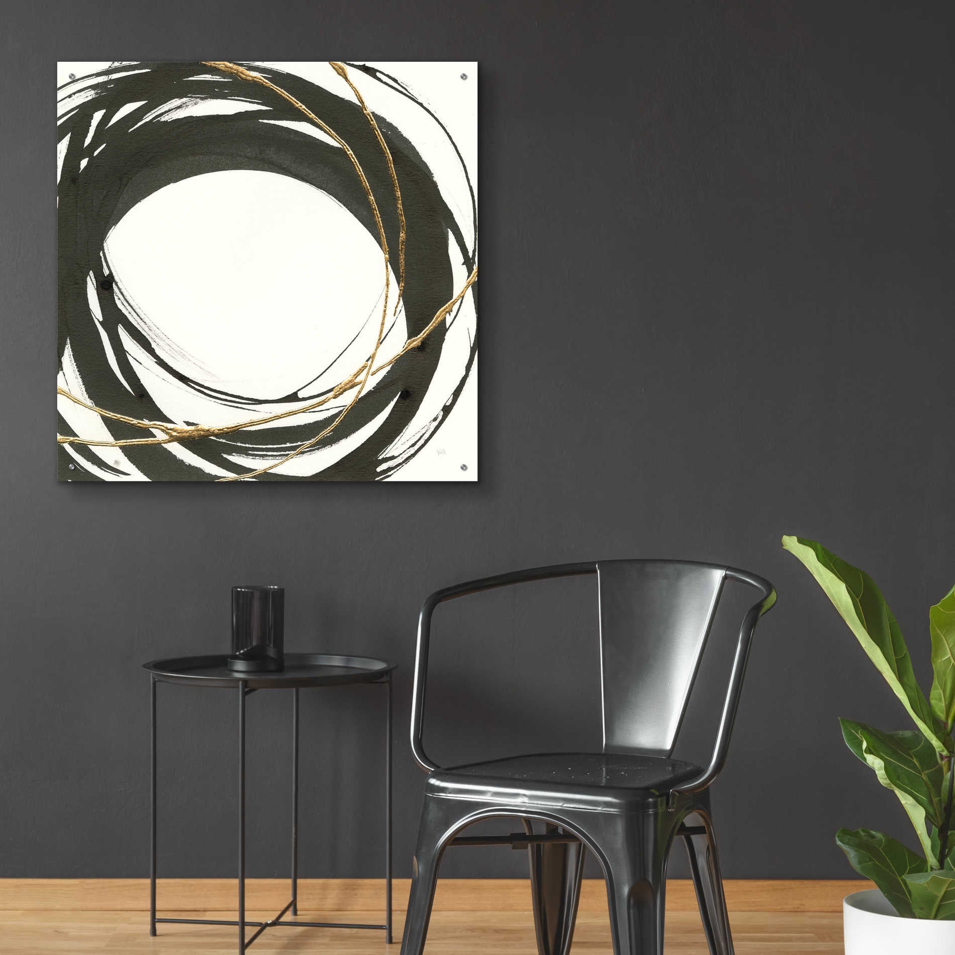 Epic Art  'Gilded Enso III' by Chris Paschke,36x36