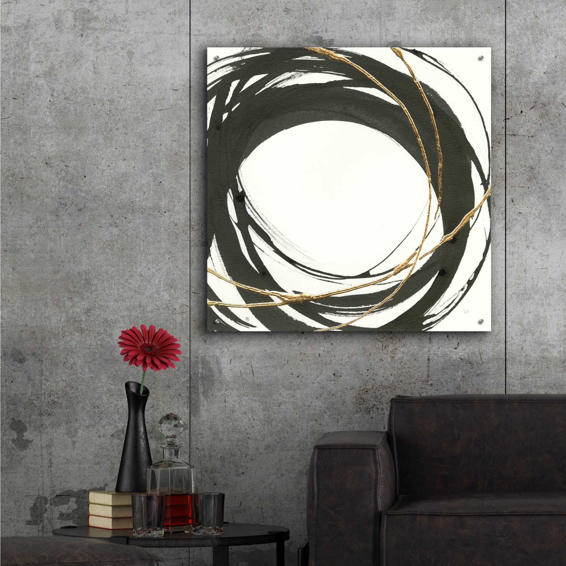 Epic Art  'Gilded Enso III' by Chris Paschke,36x36