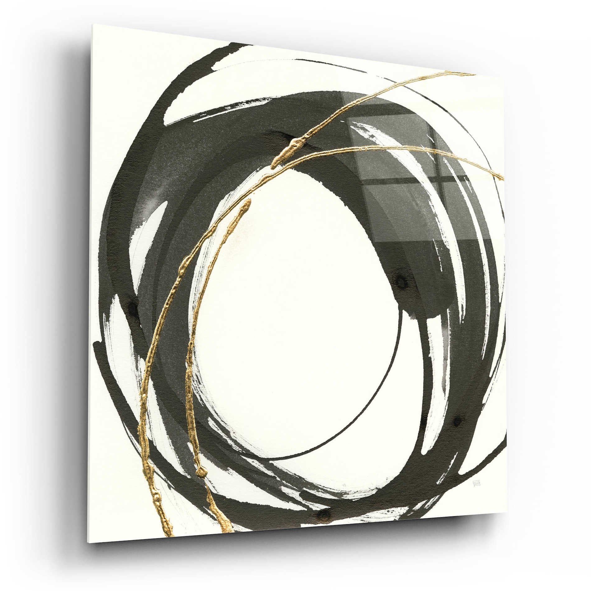 Epic Art  'Gilded Enso IV' by Chris Paschke,12x12