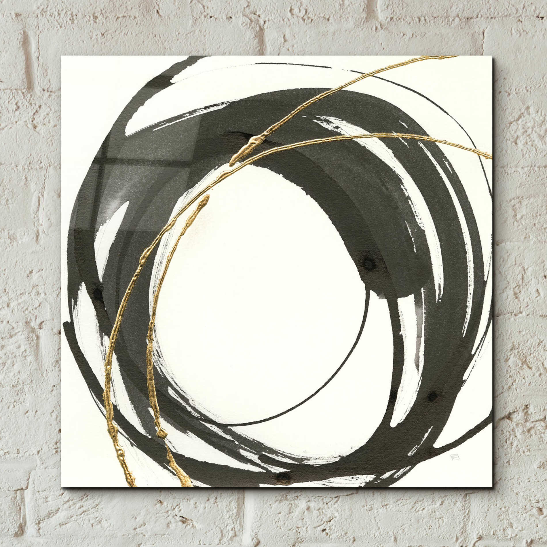 Epic Art  'Gilded Enso IV' by Chris Paschke,12x12