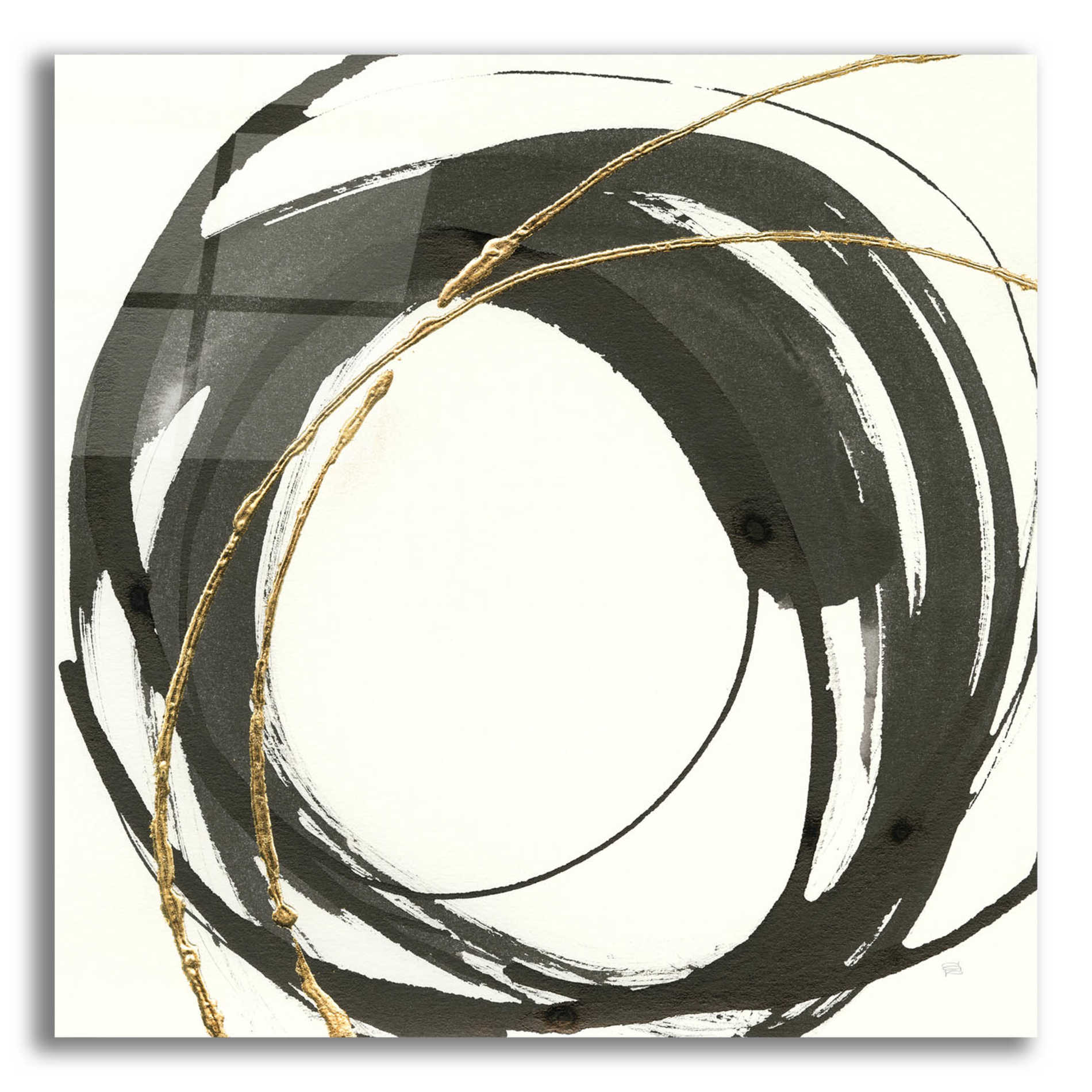 Epic Art  'Gilded Enso IV' by Chris Paschke,12x12