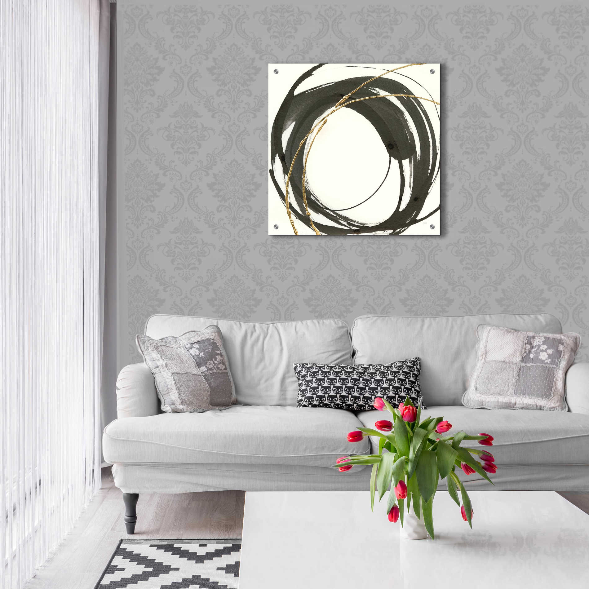 Epic Art  'Gilded Enso IV' by Chris Paschke,24x24