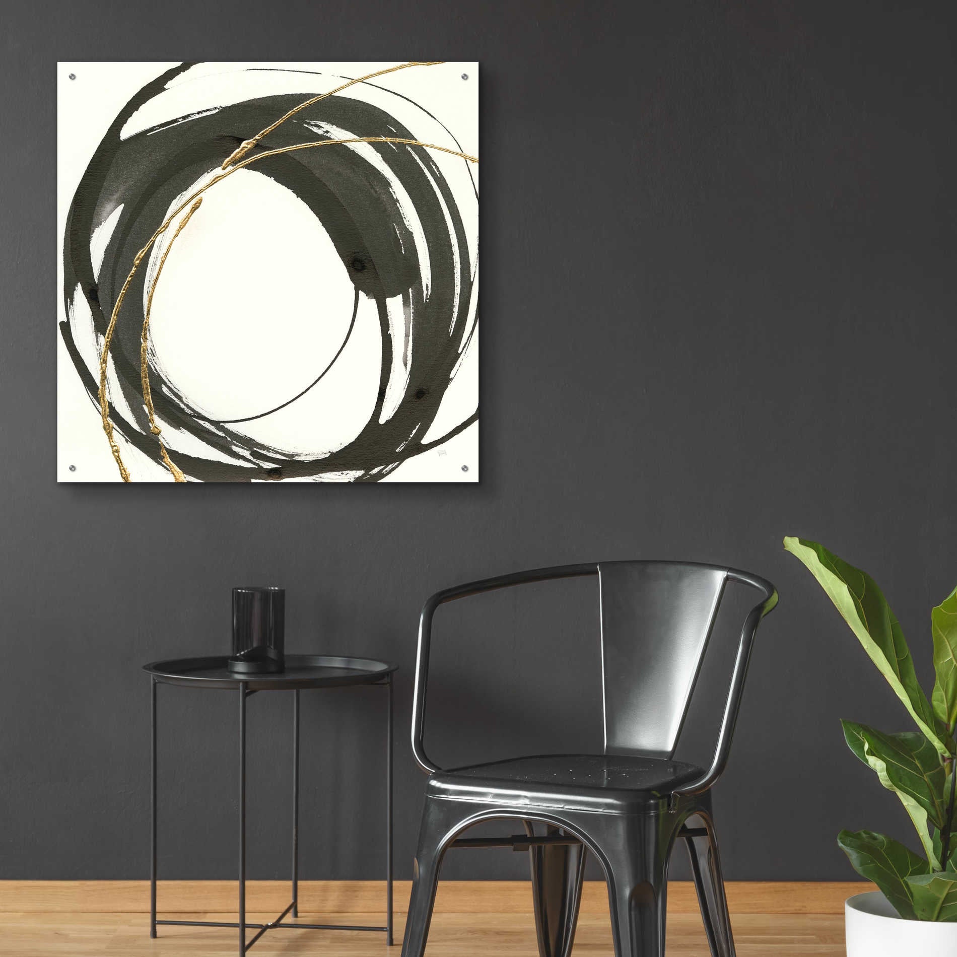 Epic Art  'Gilded Enso IV' by Chris Paschke,36x36