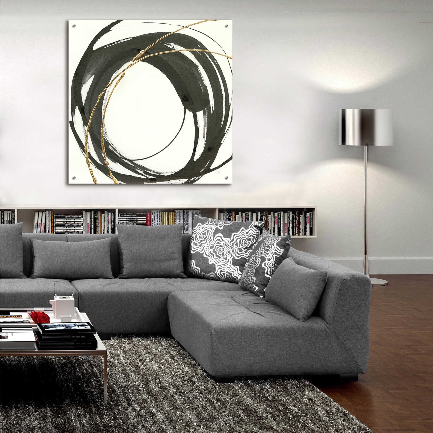 Epic Art  'Gilded Enso IV' by Chris Paschke,36x36