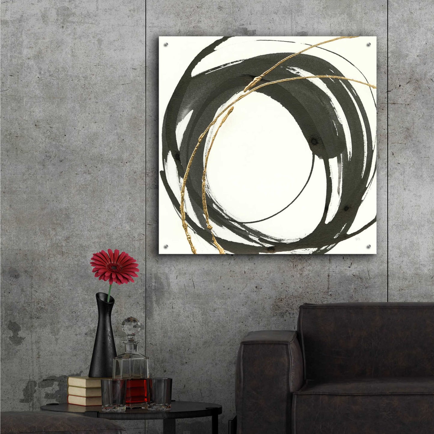 Epic Art  'Gilded Enso IV' by Chris Paschke,36x36