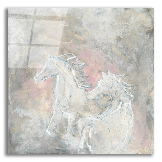 Epic Art  'Blush Horses I' by Chris Paschke