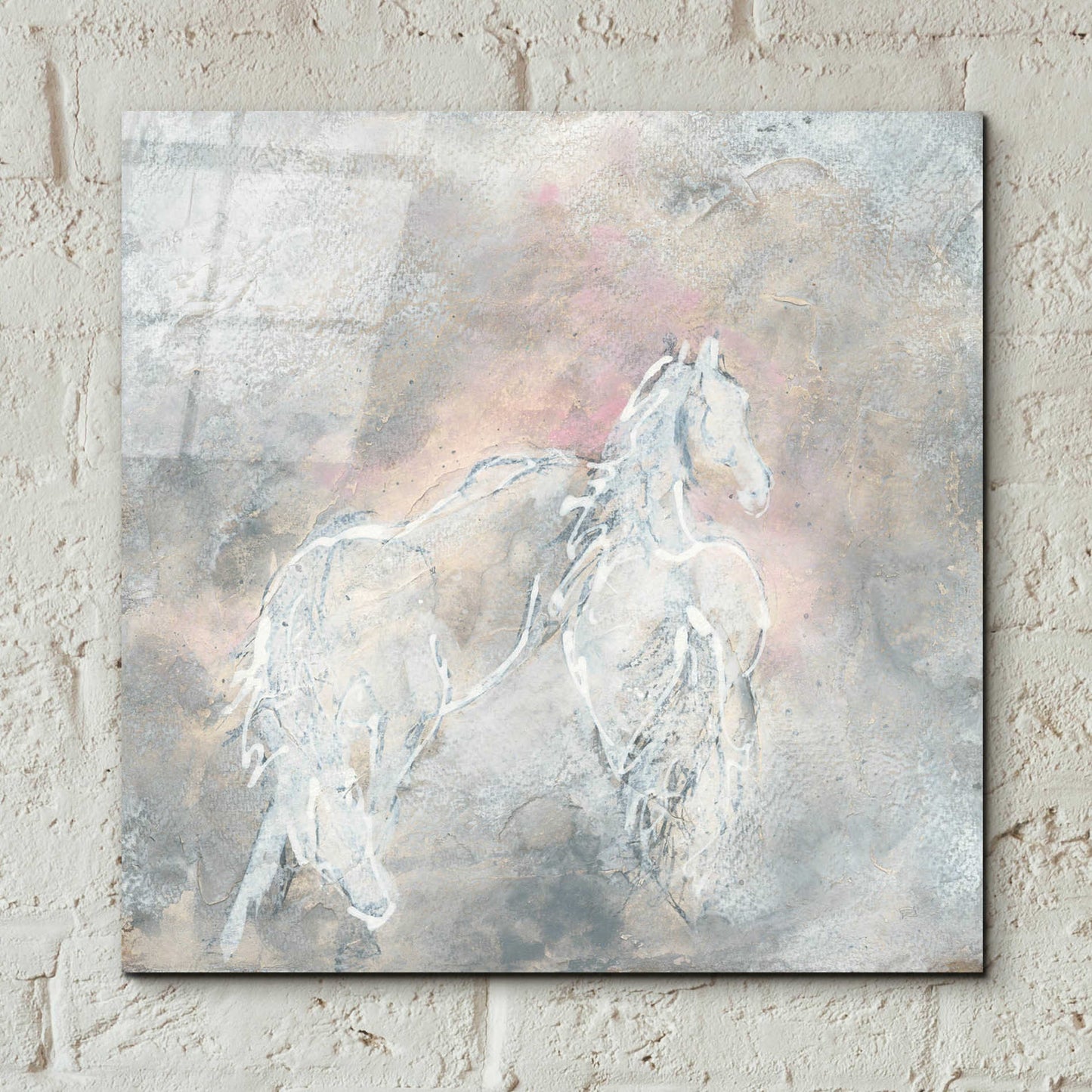 Epic Art  'Blush Horses II' by Chris Paschke,12x12