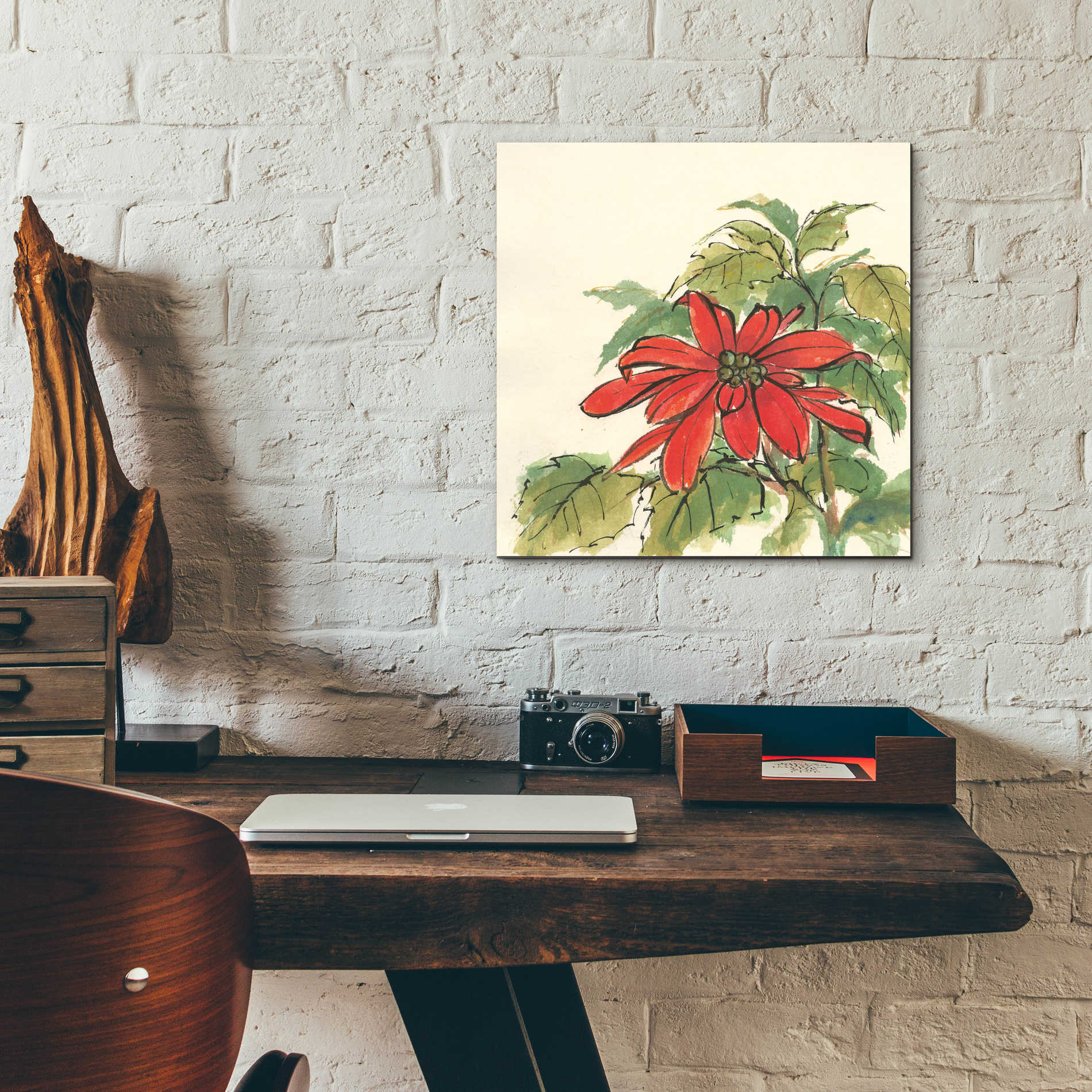 Epic Art  'Poinsettia I' by Chris Paschke,12x12