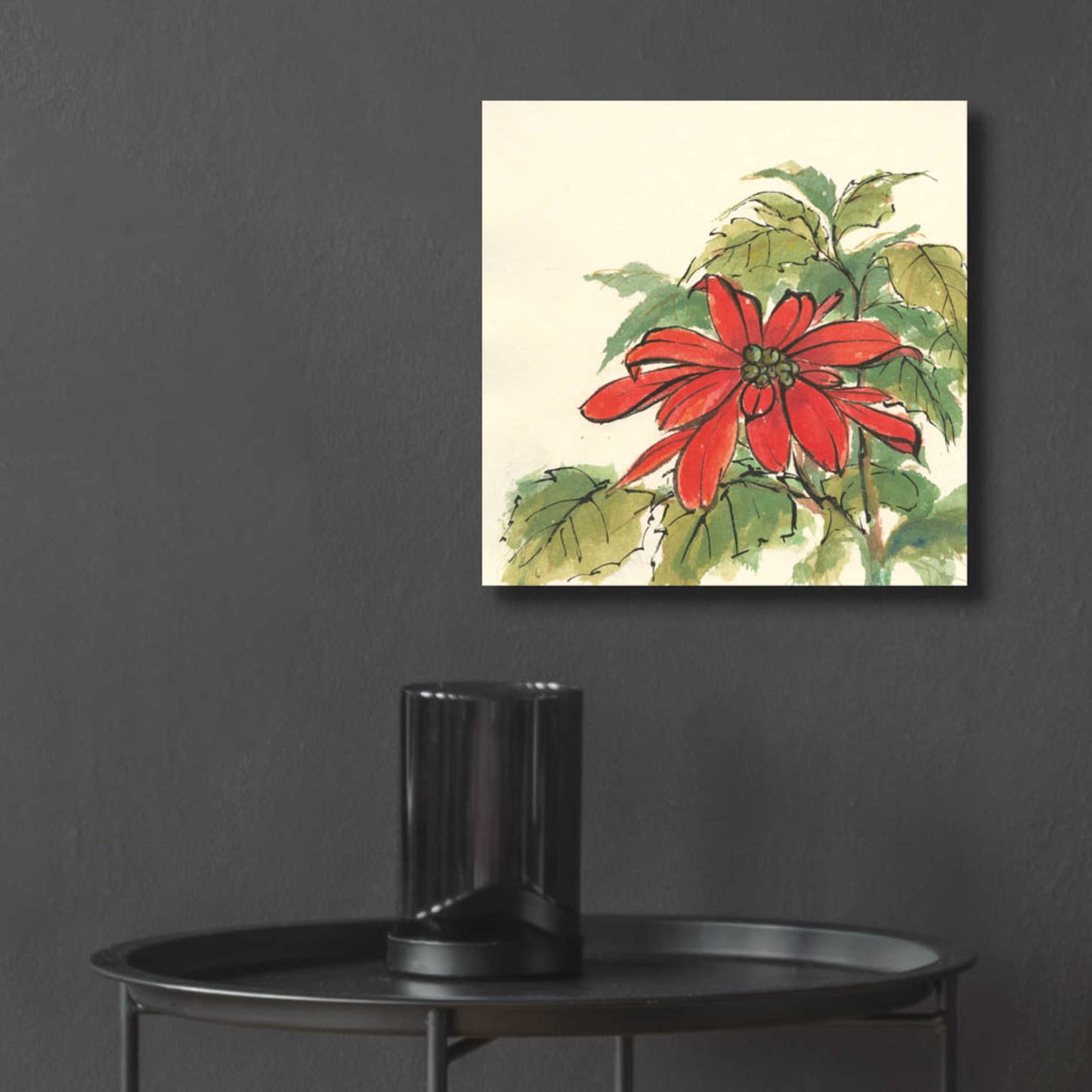 Epic Art  'Poinsettia I' by Chris Paschke,12x12