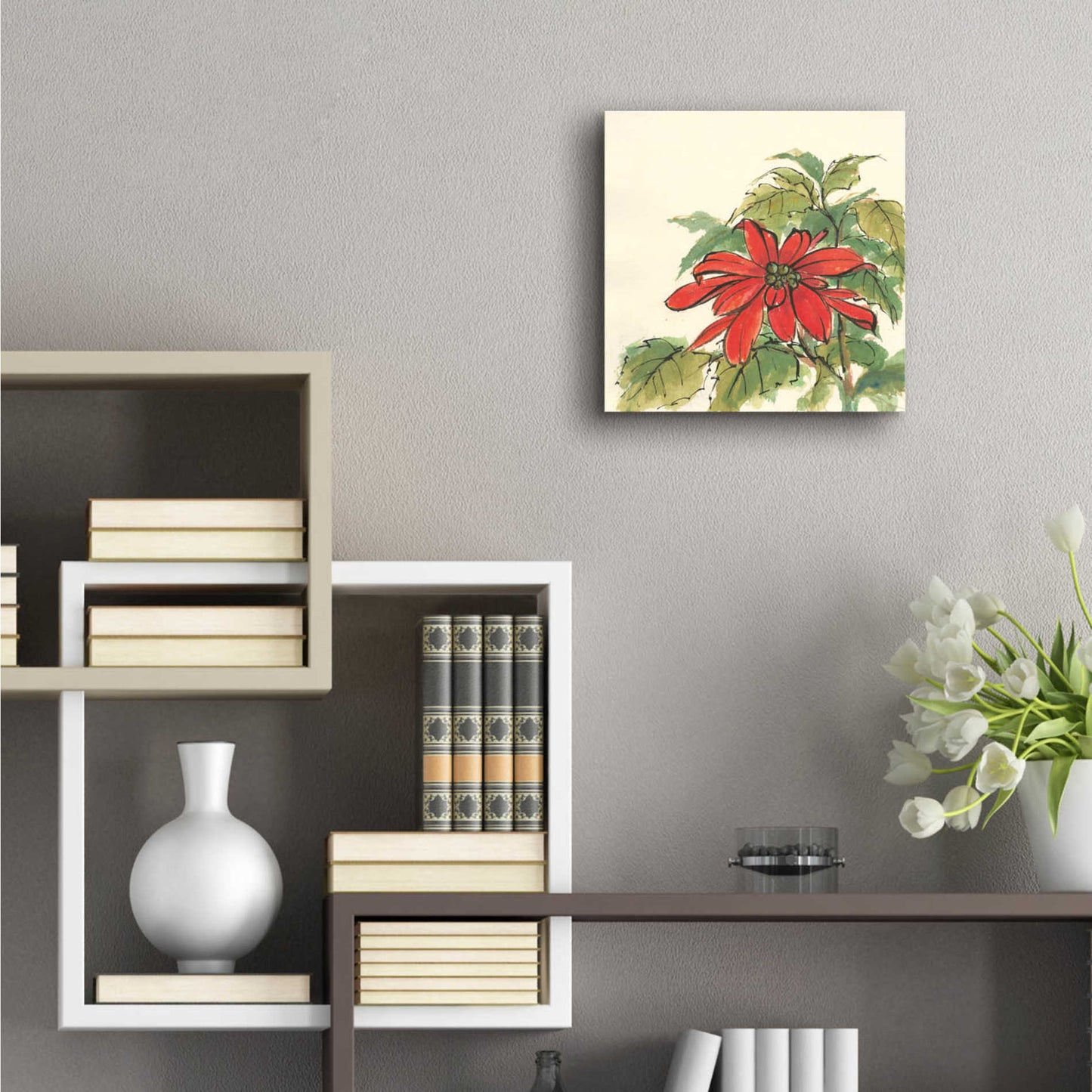 Epic Art  'Poinsettia I' by Chris Paschke,12x12