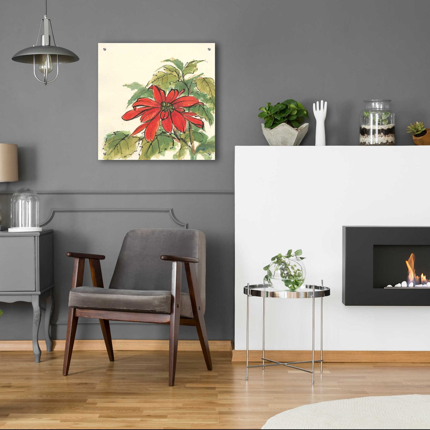 Epic Art  'Poinsettia I' by Chris Paschke,24x24