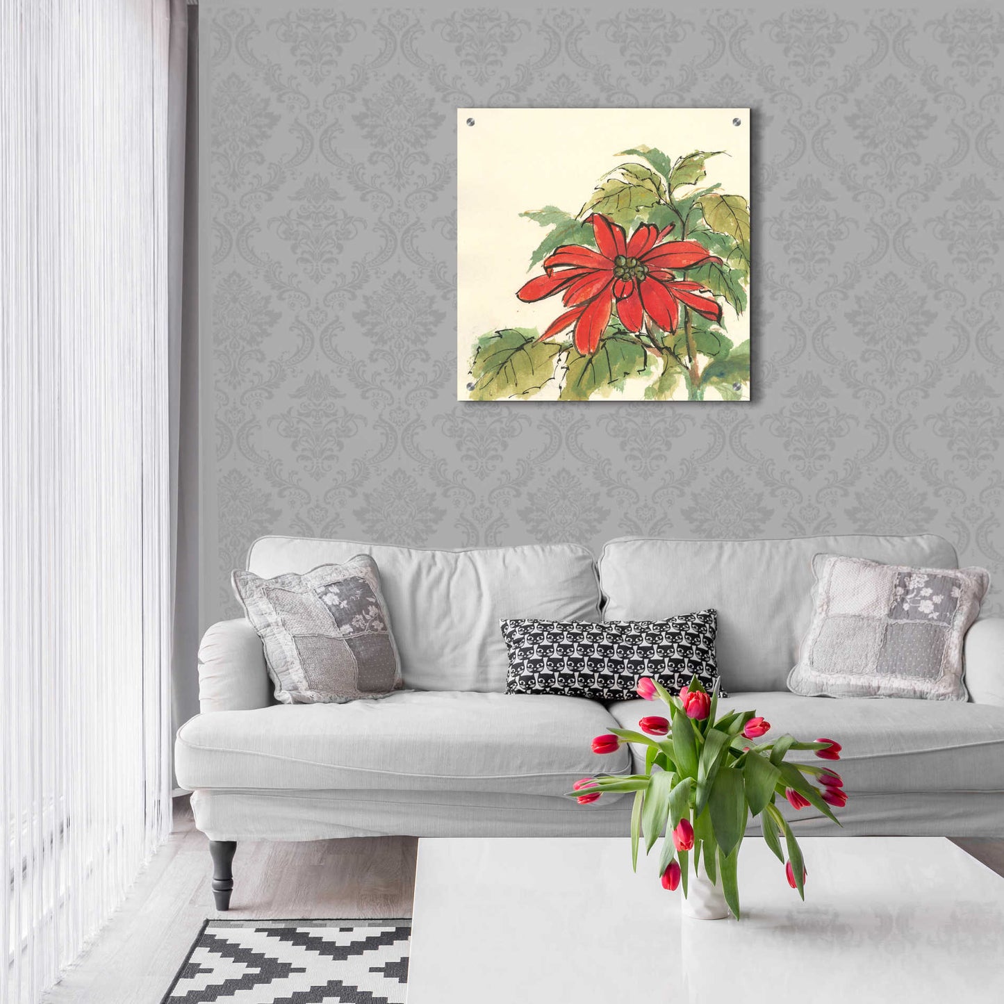 Epic Art  'Poinsettia I' by Chris Paschke,24x24