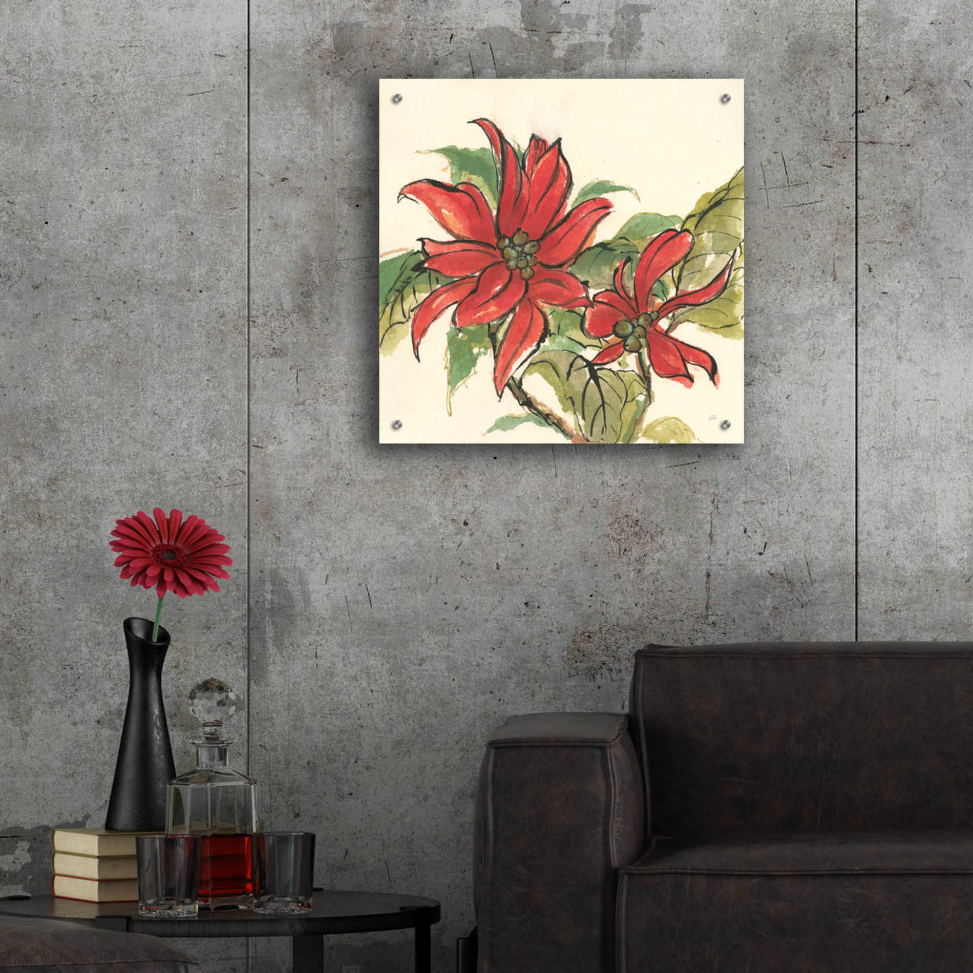 Epic Art  'Poinsettia II' by Chris Paschke,24x24