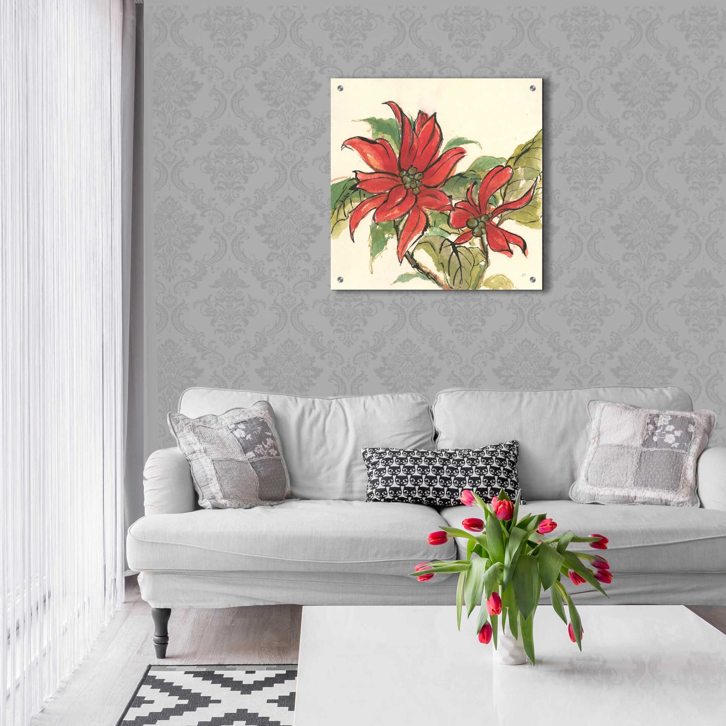 Epic Art  'Poinsettia II' by Chris Paschke,24x24