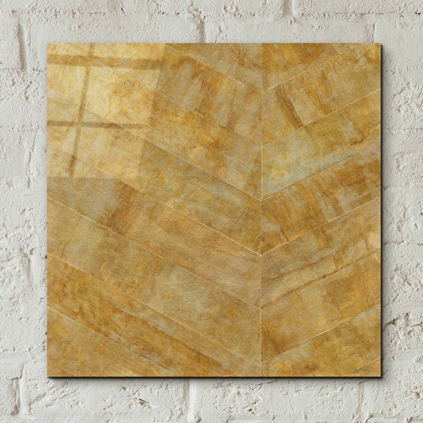 Epic Art  'Gilded Herringbone I' by Chris Paschke,12x12