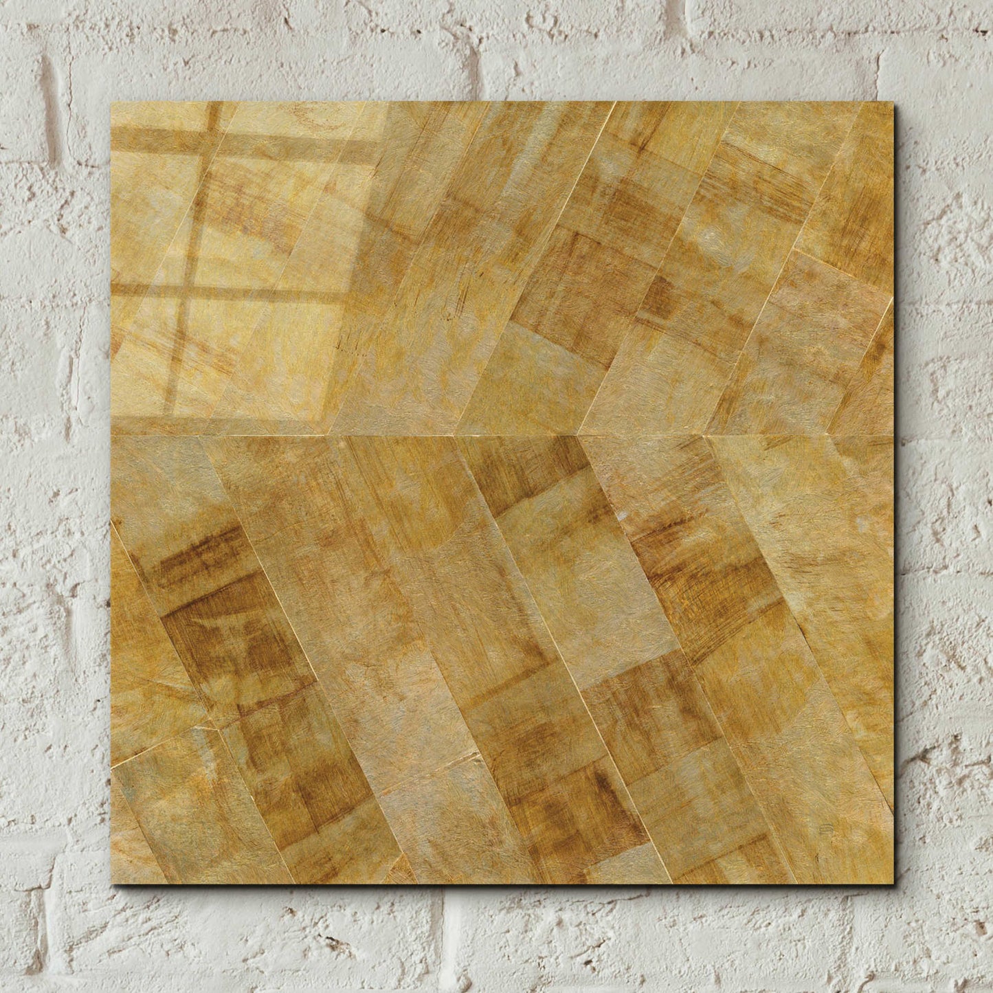 Epic Art  'Gilded Herringbone II' by Chris Paschke,12x12