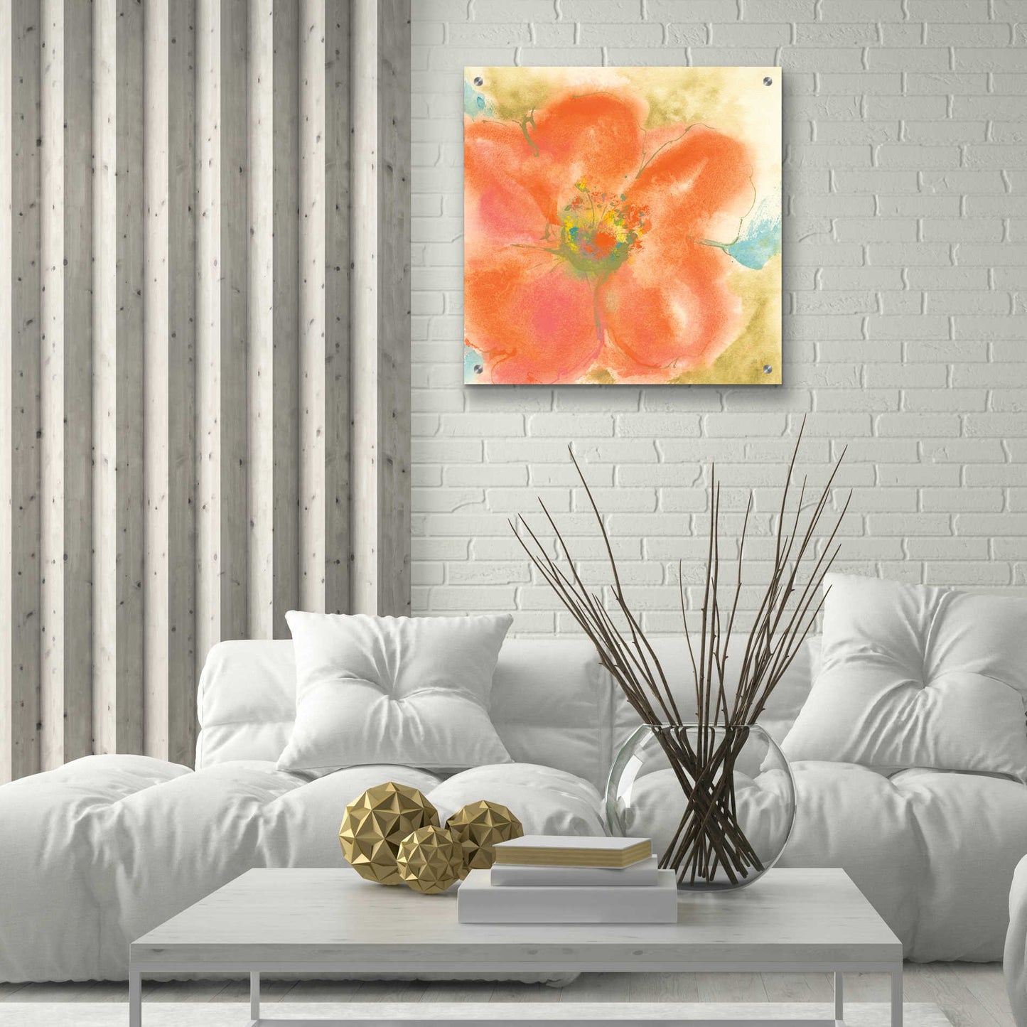 Epic Art  'Coral Poppy II' by Chris Paschke,24x24