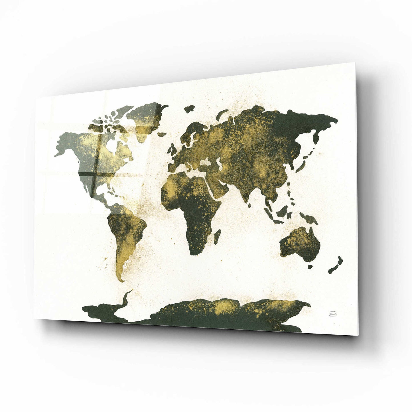 Epic Art  'World Map Gold Dust' by Chris Paschke,16x12