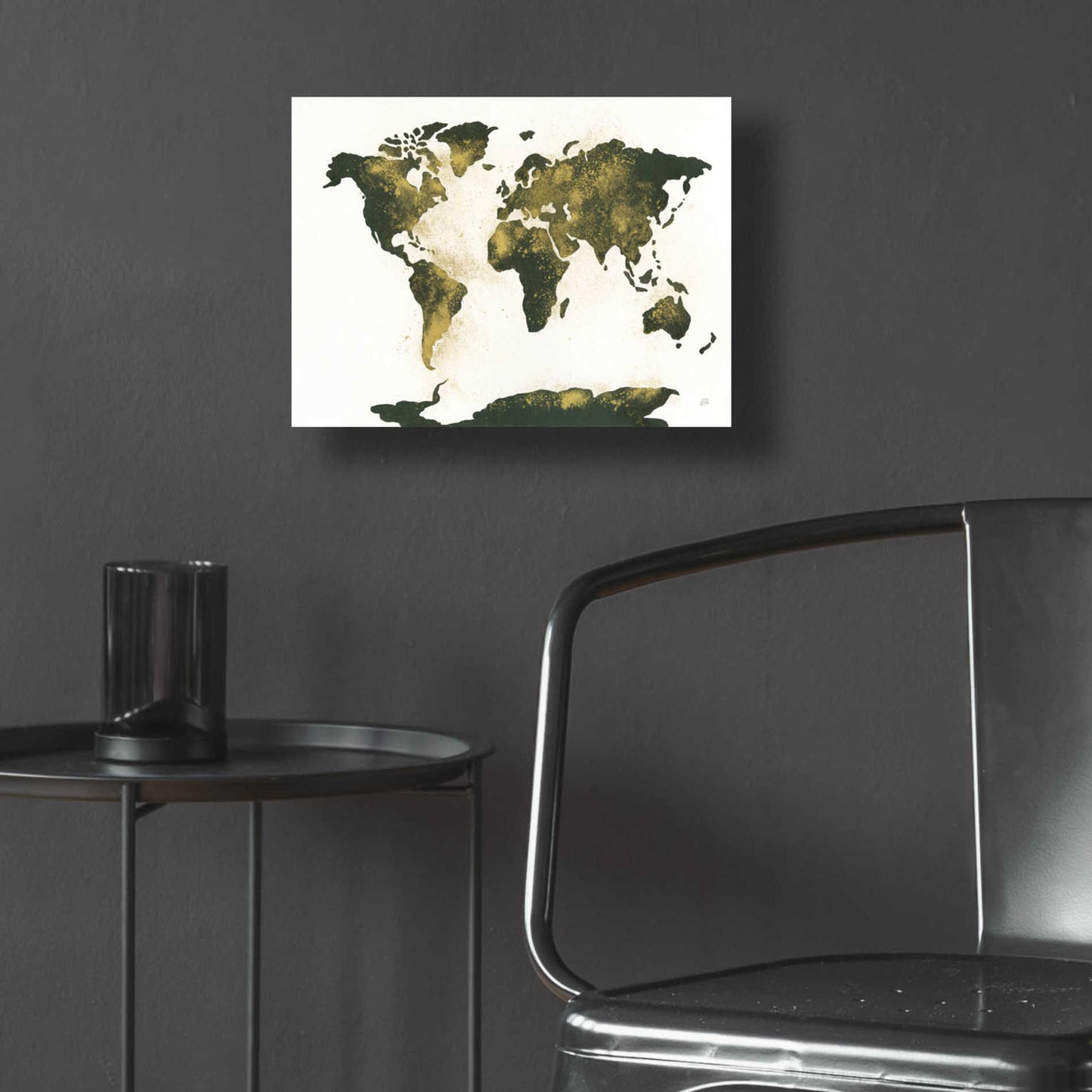 Epic Art  'World Map Gold Dust' by Chris Paschke,16x12