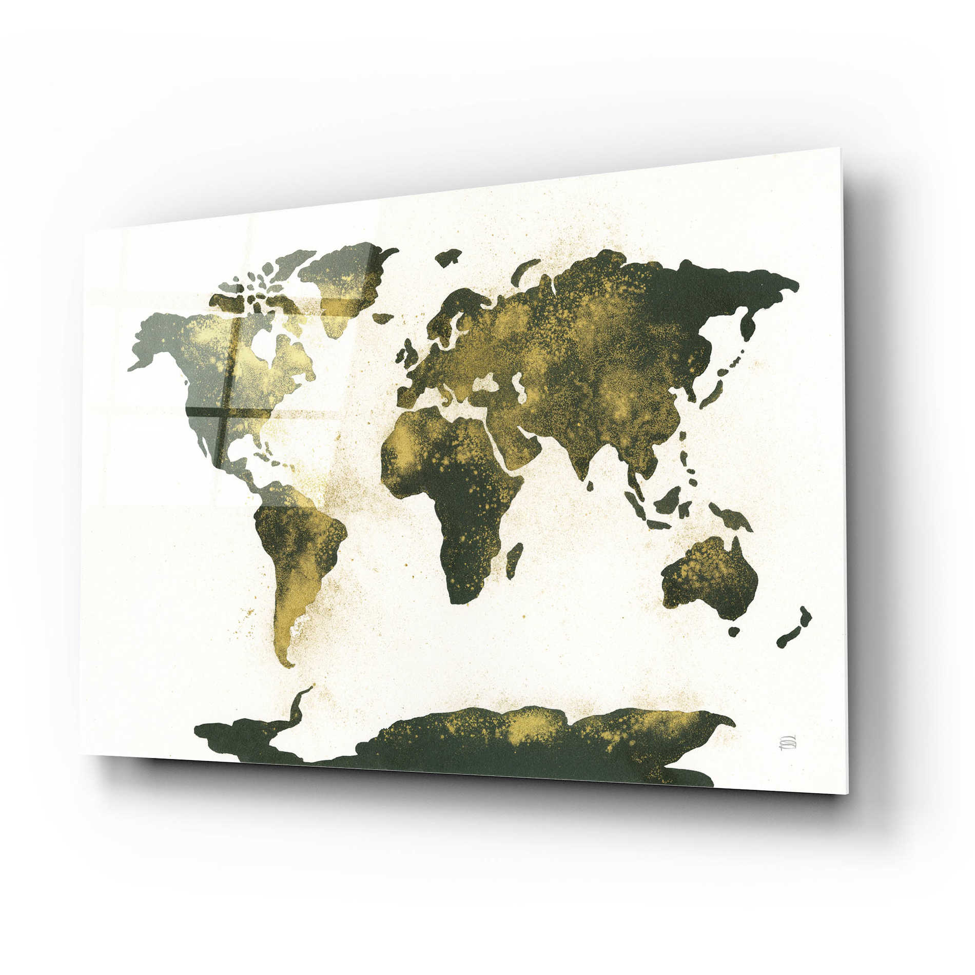 Epic Art  'World Map Gold Dust' by Chris Paschke,24x16