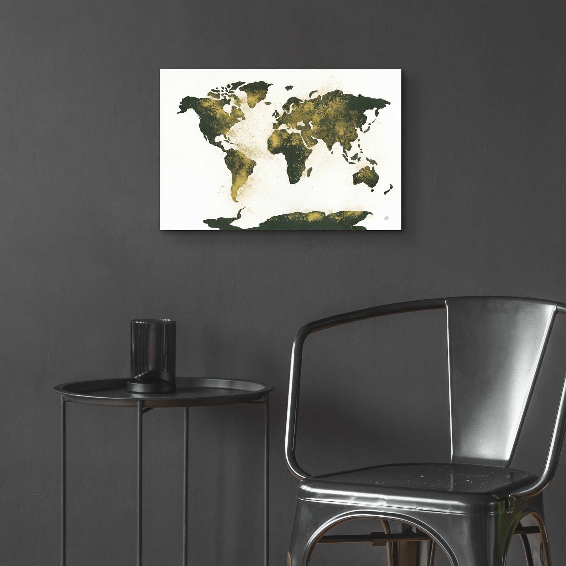 Epic Art  'World Map Gold Dust' by Chris Paschke,24x16