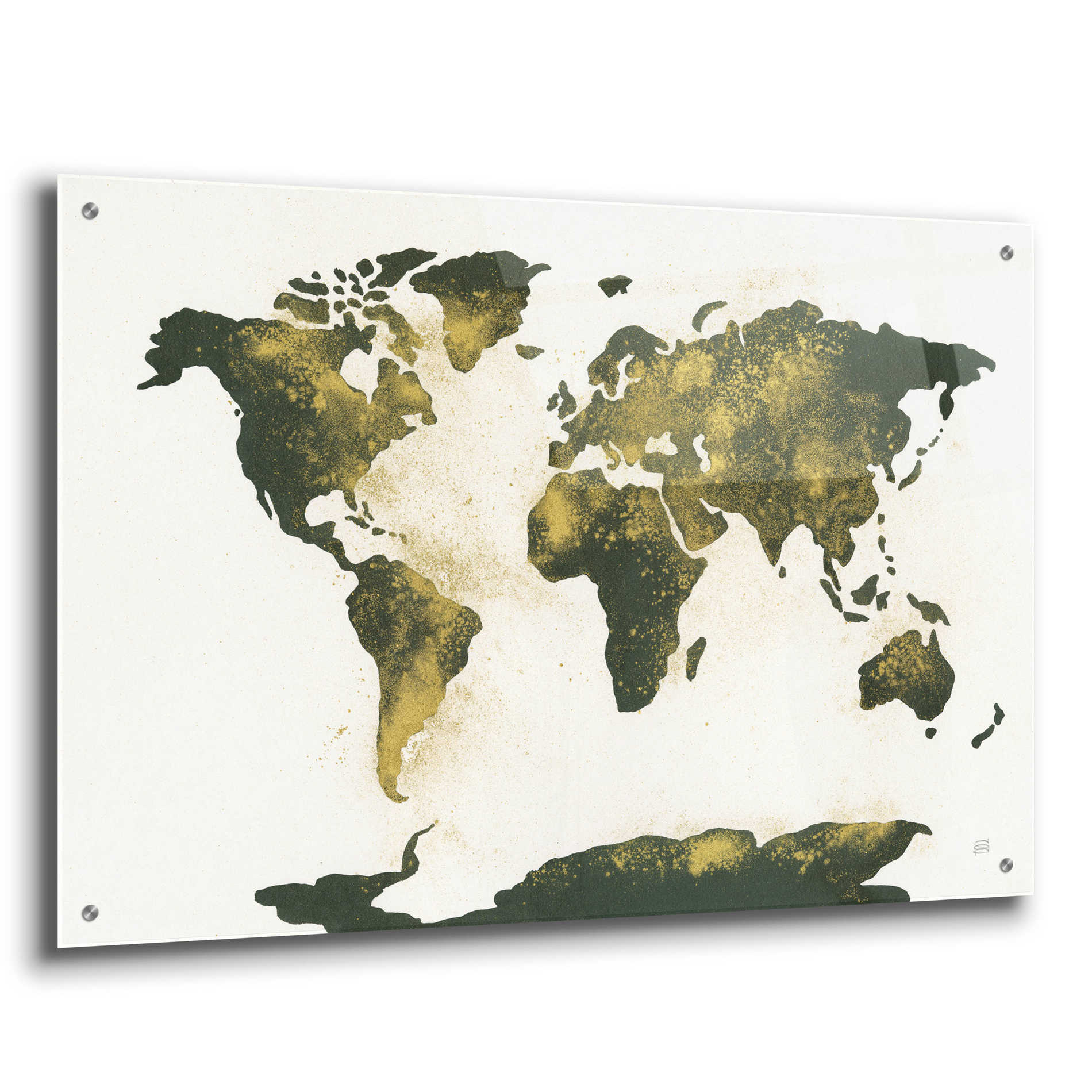 Epic Art  'World Map Gold Dust' by Chris Paschke,36x24