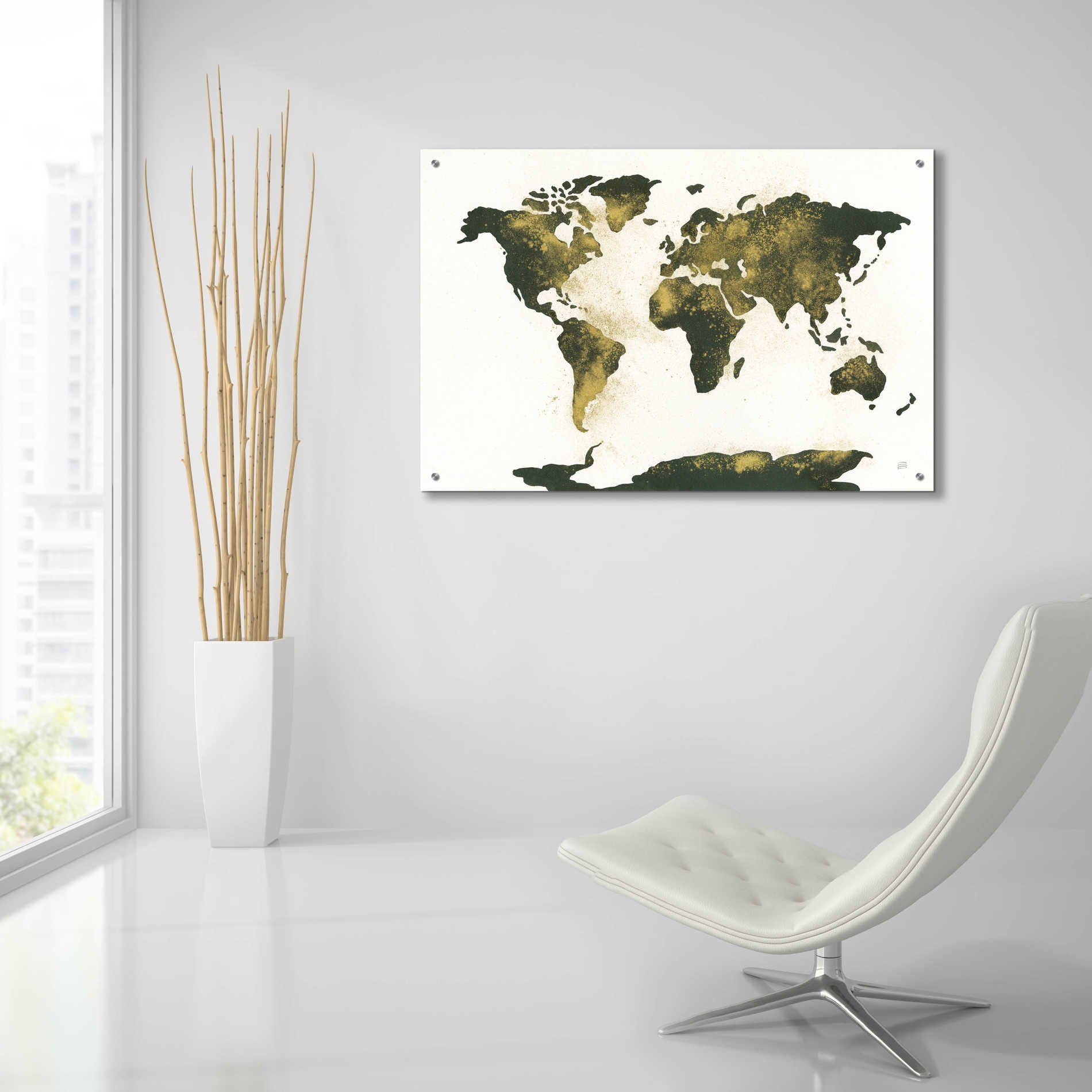 Epic Art  'World Map Gold Dust' by Chris Paschke,36x24