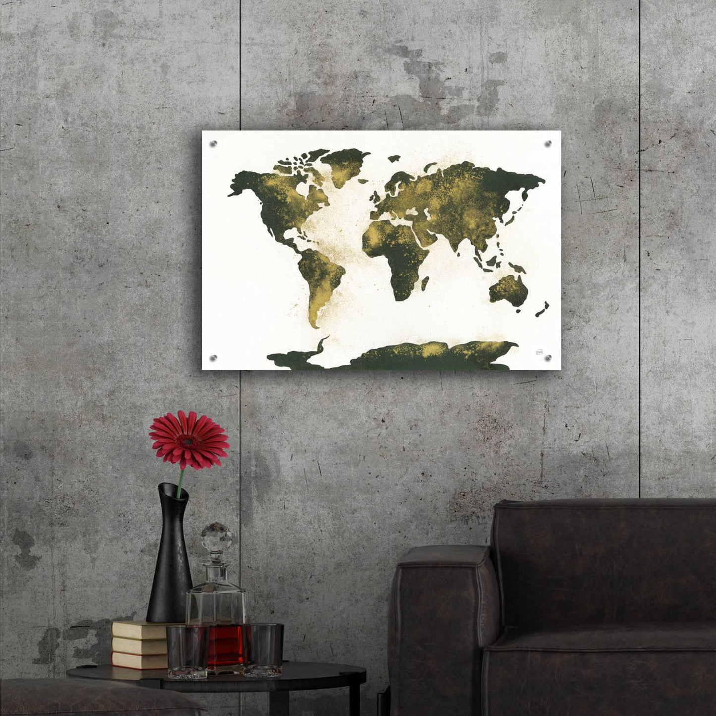 Epic Art  'World Map Gold Dust' by Chris Paschke,36x24