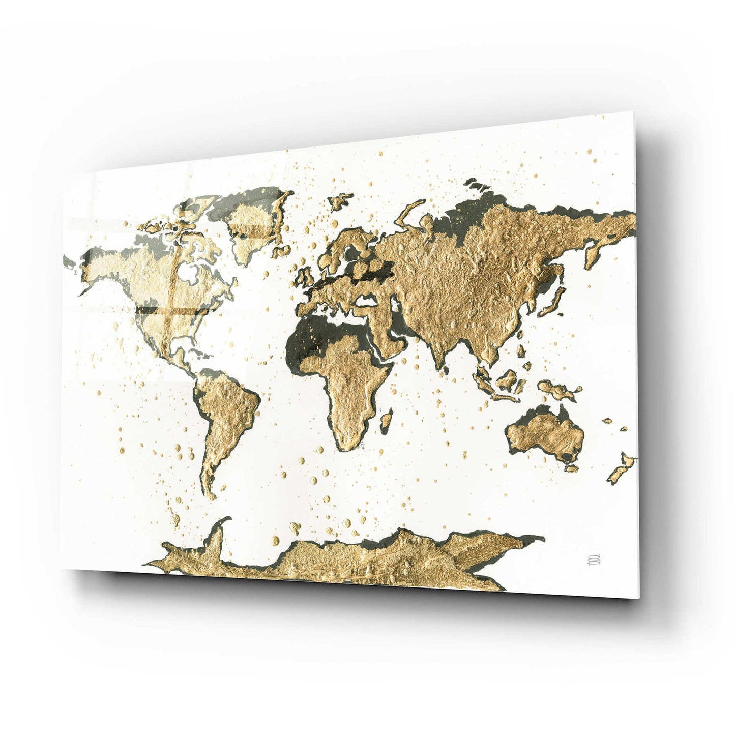 Epic Art  'World Map Gold Leaf' by Chris Paschke,24x16