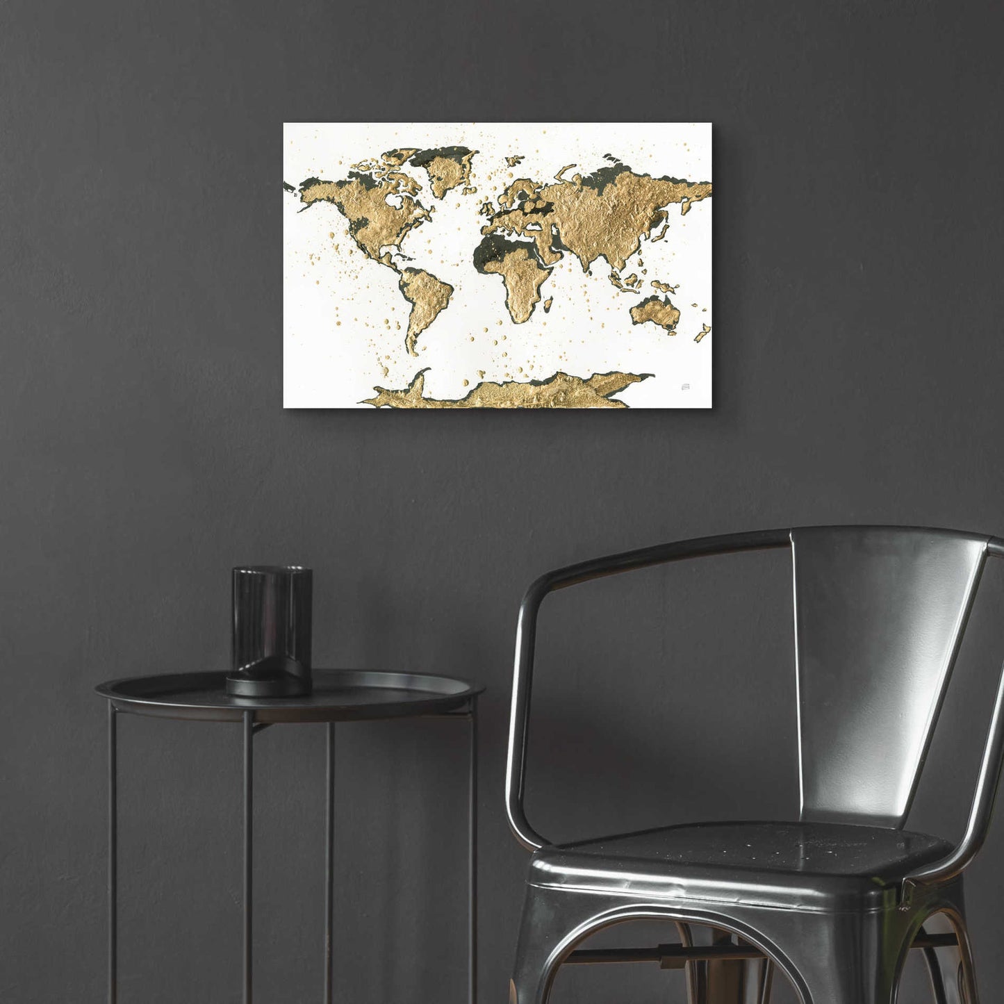 Epic Art  'World Map Gold Leaf' by Chris Paschke,24x16