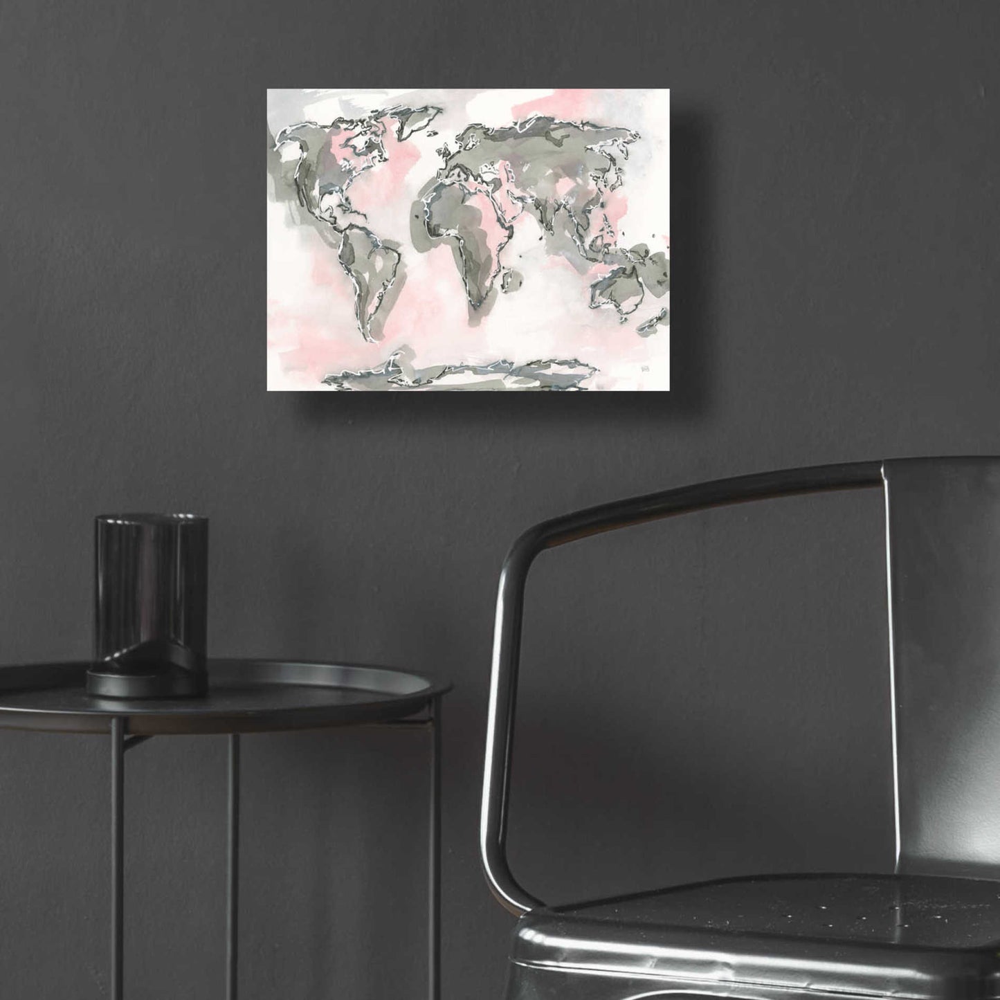 Epic Art  'World Map Blush' by Chris Paschke,16x12