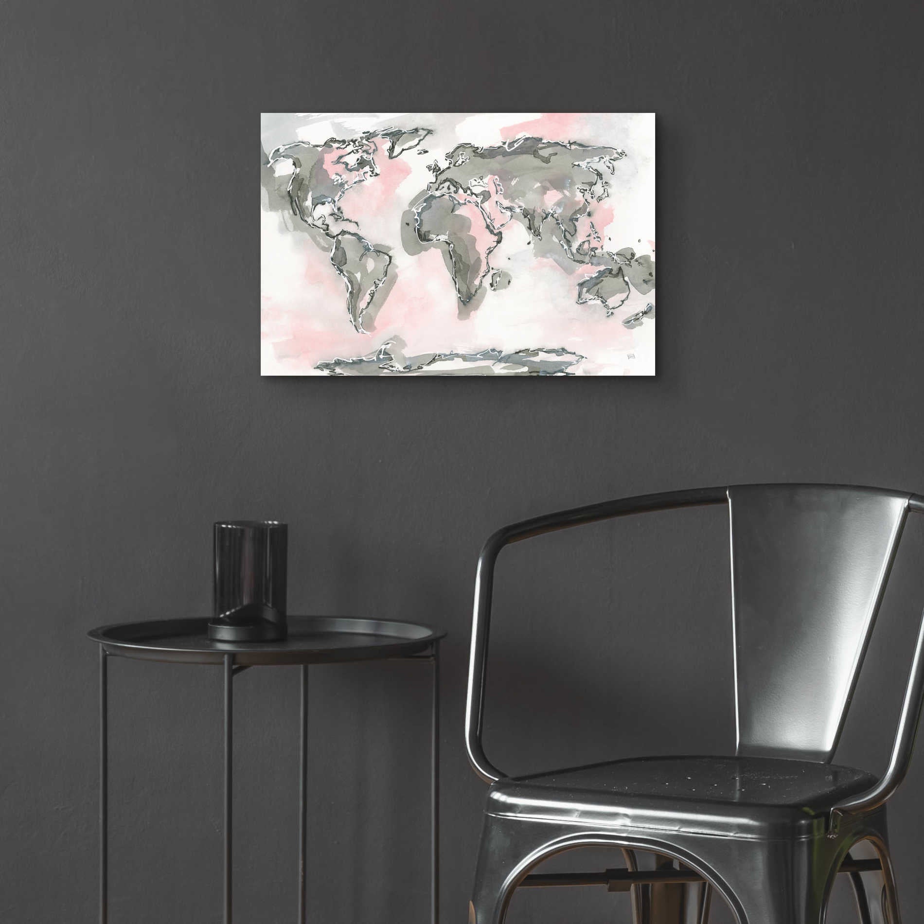 Epic Art  'World Map Blush' by Chris Paschke,24x16