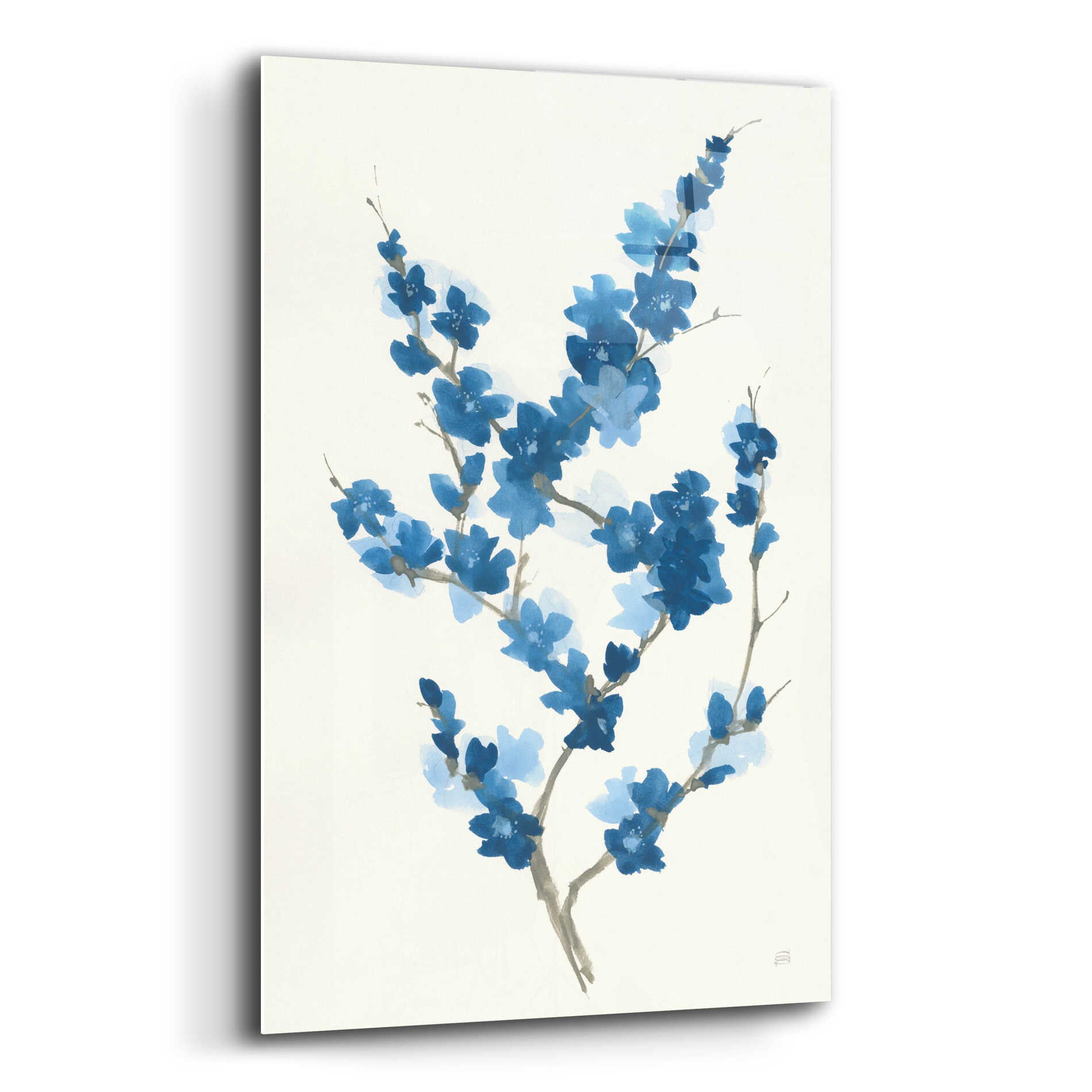 Epic Art 'Blue Branch II' by Chris Paschke, Acrylic Glass Wall Art,12x16