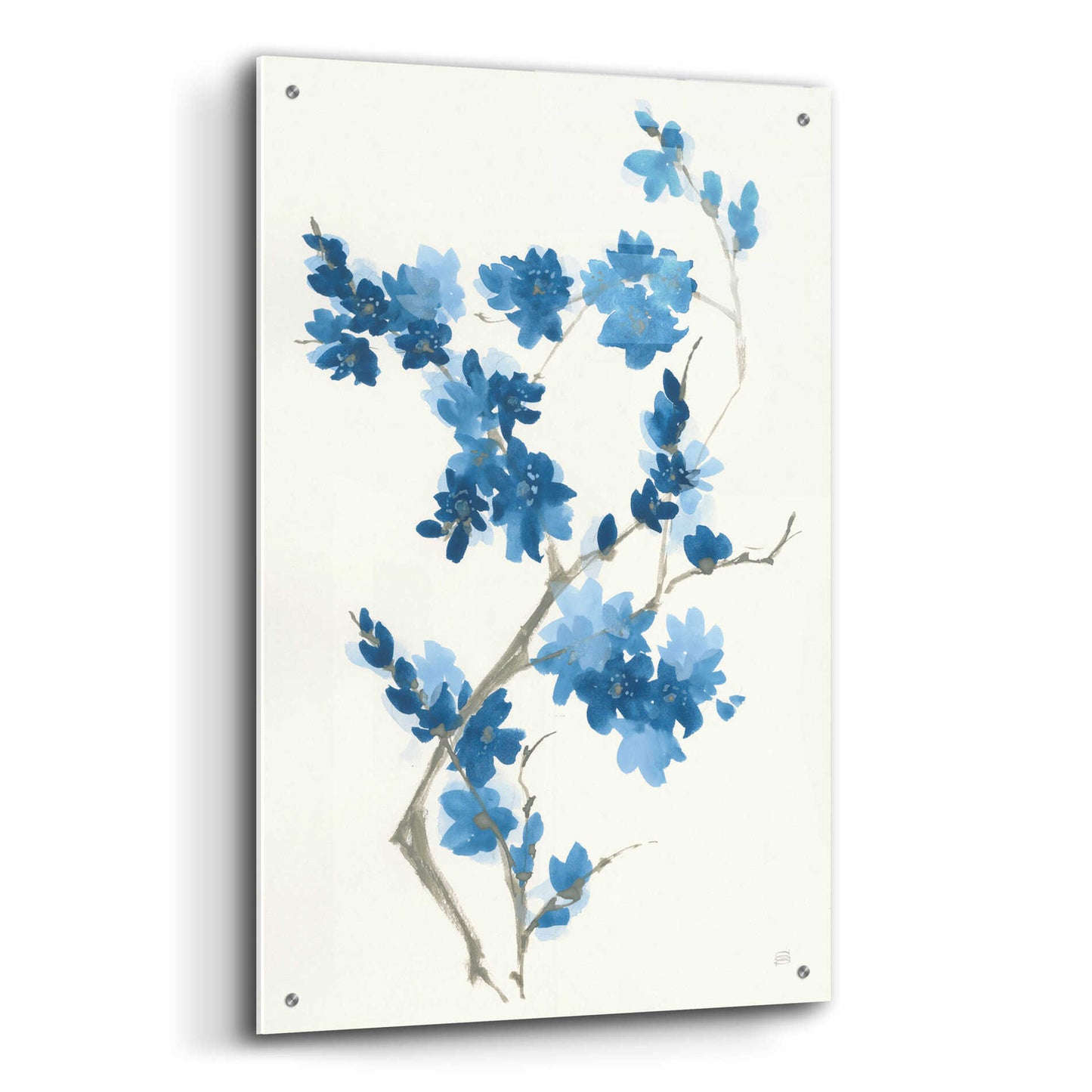 Epic Art 'Blue Branch III' by Chris Paschke, Acrylic Glass Wall Art,24x36