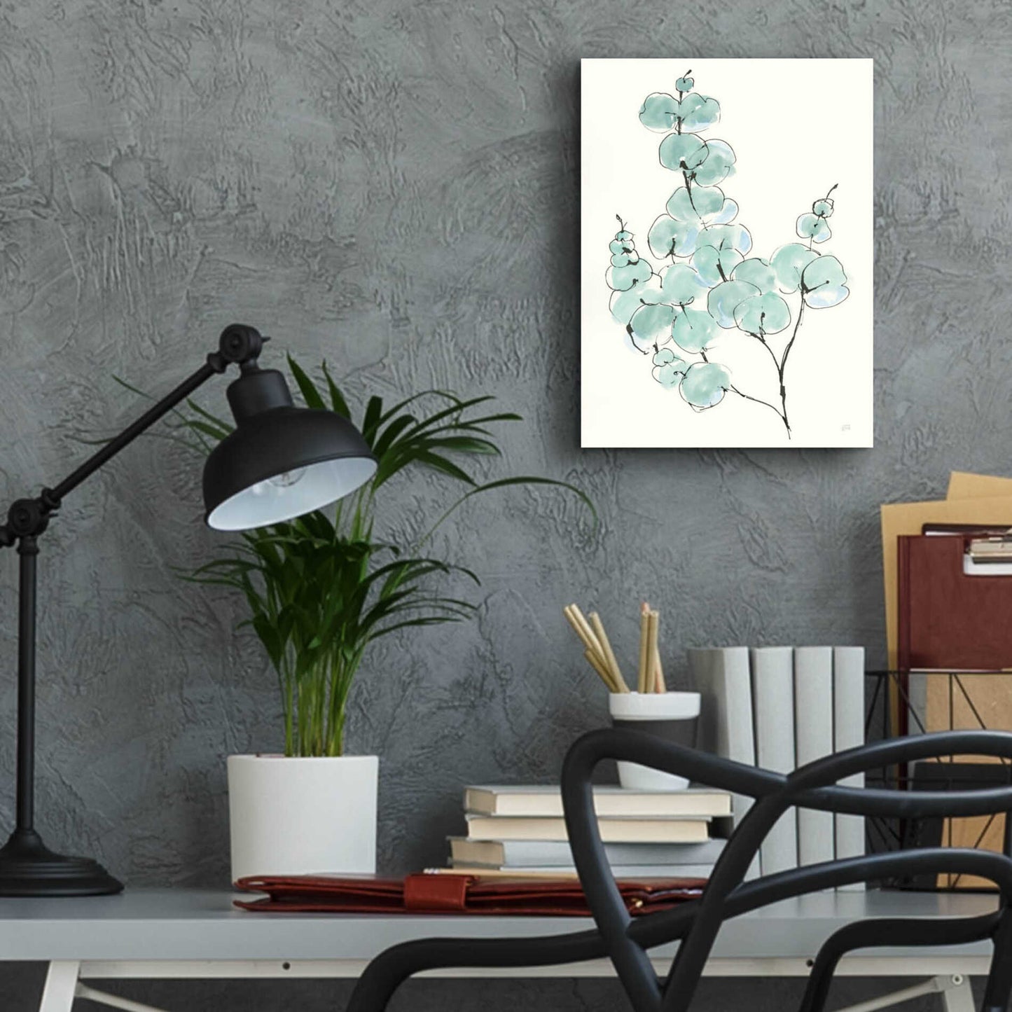 Epic Art 'Eucalyptus Branch III' by Chris Paschke, Acrylic Glass Wall Art,12x16