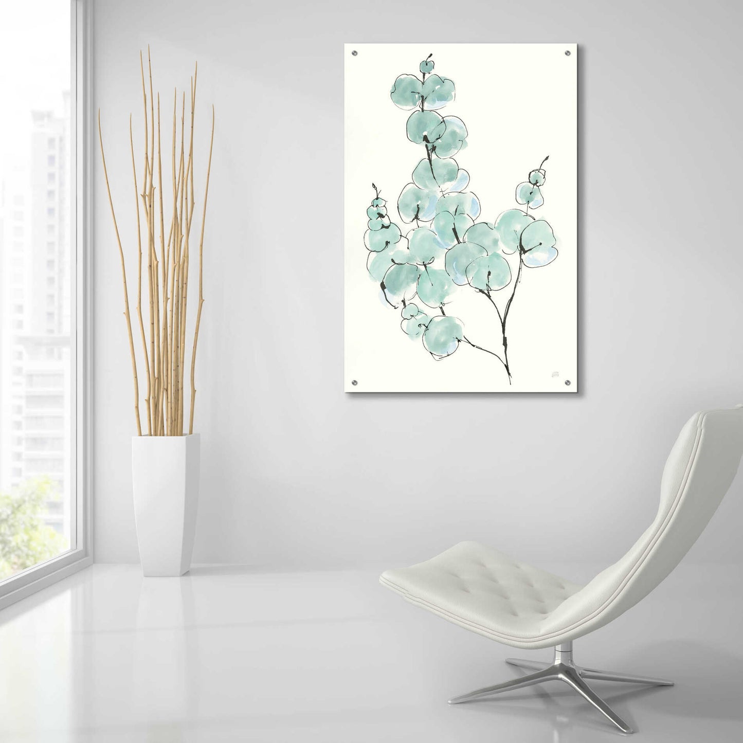 Epic Art 'Eucalyptus Branch III' by Chris Paschke, Acrylic Glass Wall Art,24x36