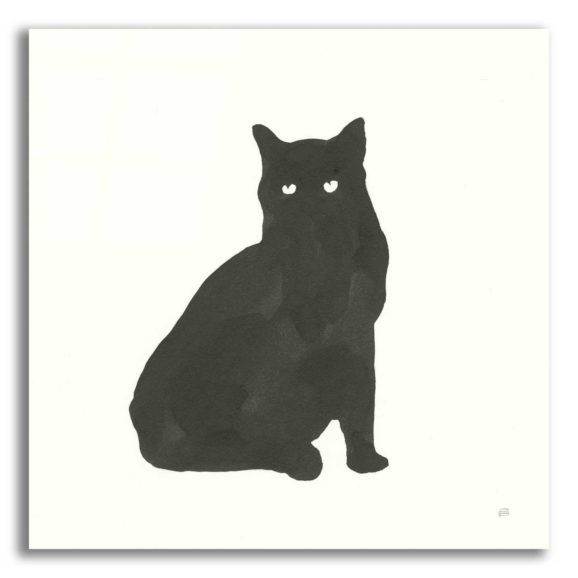Epic Art 'Black Cat V' by Chris Paschke, Acrylic Glass Wall Art,12x12