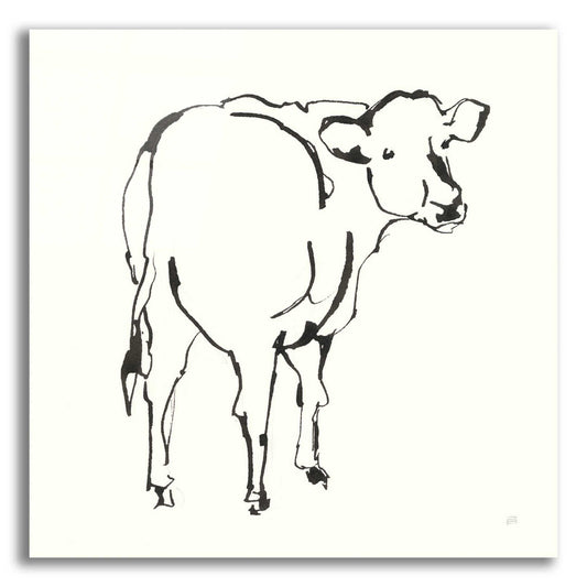 Epic Art 'Line Cow' by Chris Paschke, Acrylic Glass Wall Art