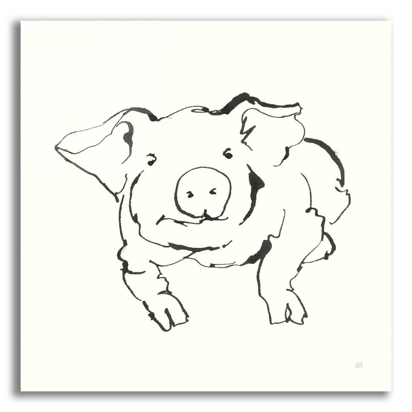 Epic Art 'Line Pig II' by Chris Paschke, Acrylic Glass Wall Art